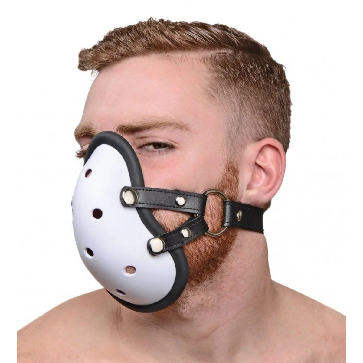 Master Series Musk Athletic Cup Muzzle White Black - Image 6