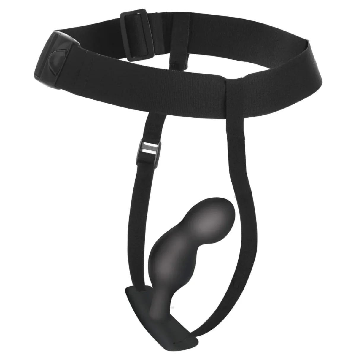 Master Series P-Spot Plugger 28X Silicone Prostate Plug With Harness & Remote Control Black