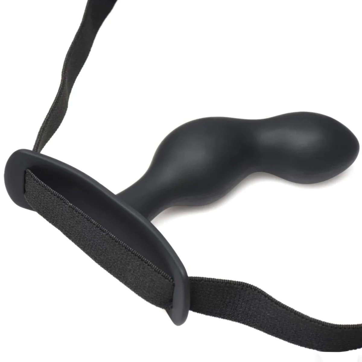 Master Series P-Spot Plugger Trainer Set Silicone 3 Piece Prostate Plug Set With Harness Black - Image 3