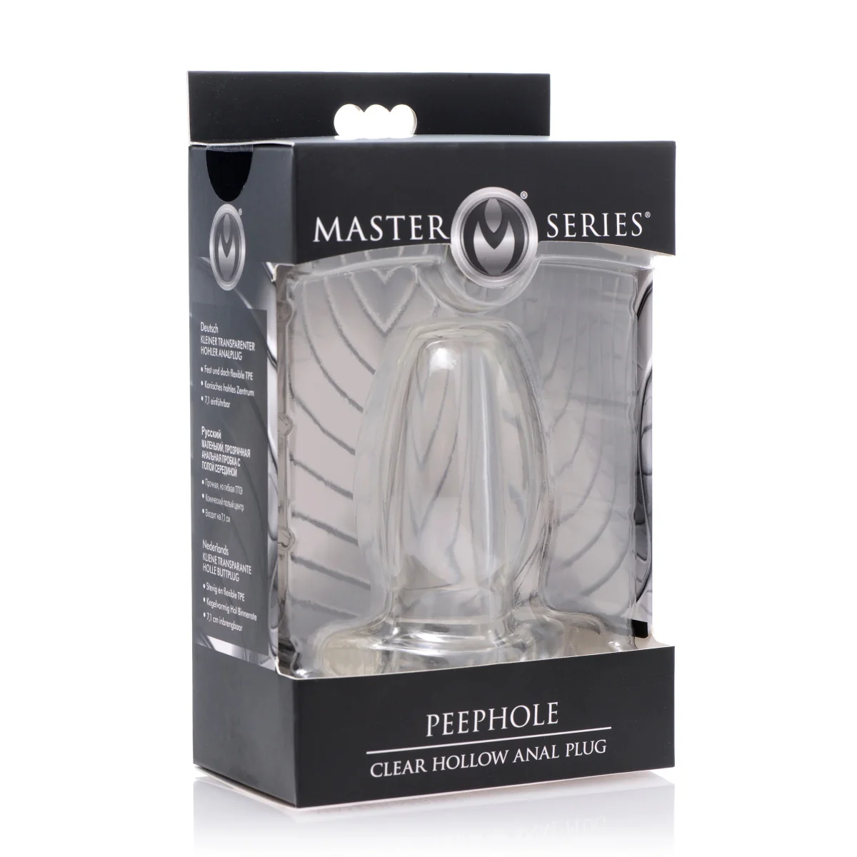 Master Series Peep Hole Hollow Anal Fuck Plug Clear - Image 2