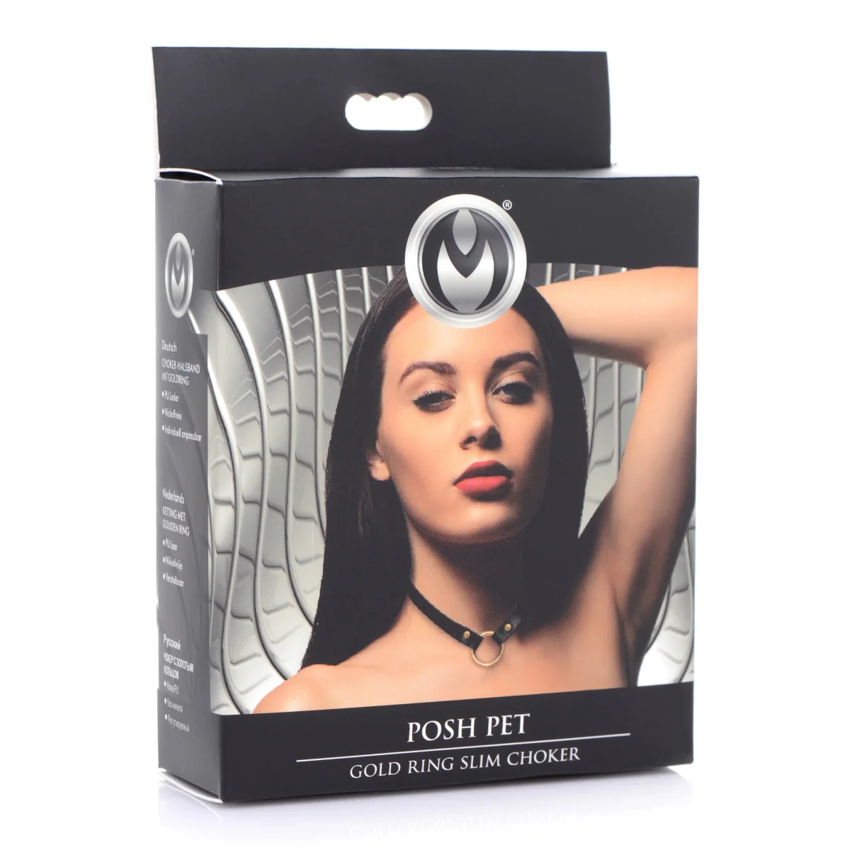 Master Series Posh Pet Gold Ring Slim Choker Black Gold - Image 2