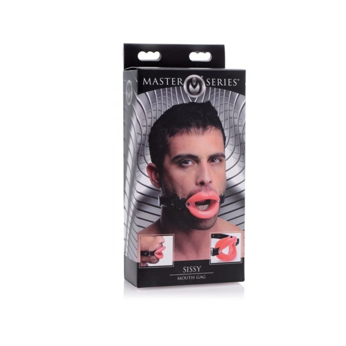 Master Series Sissy Mouth Gag Pink Black - Image 2