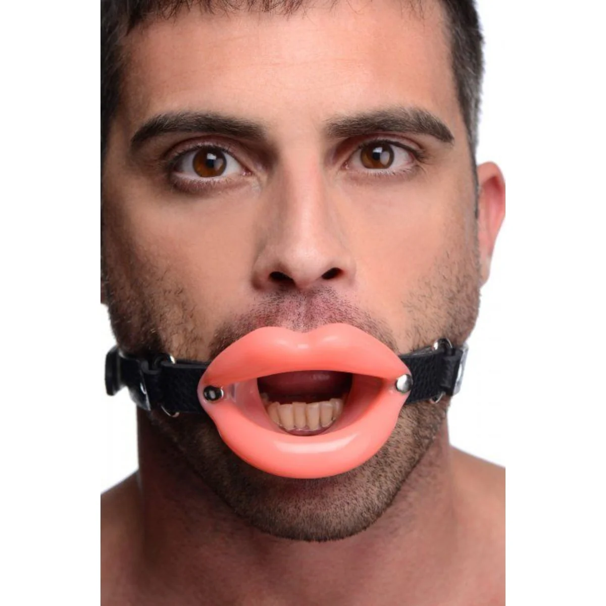 Master Series Sissy Mouth Gag Pink Black - Image 4