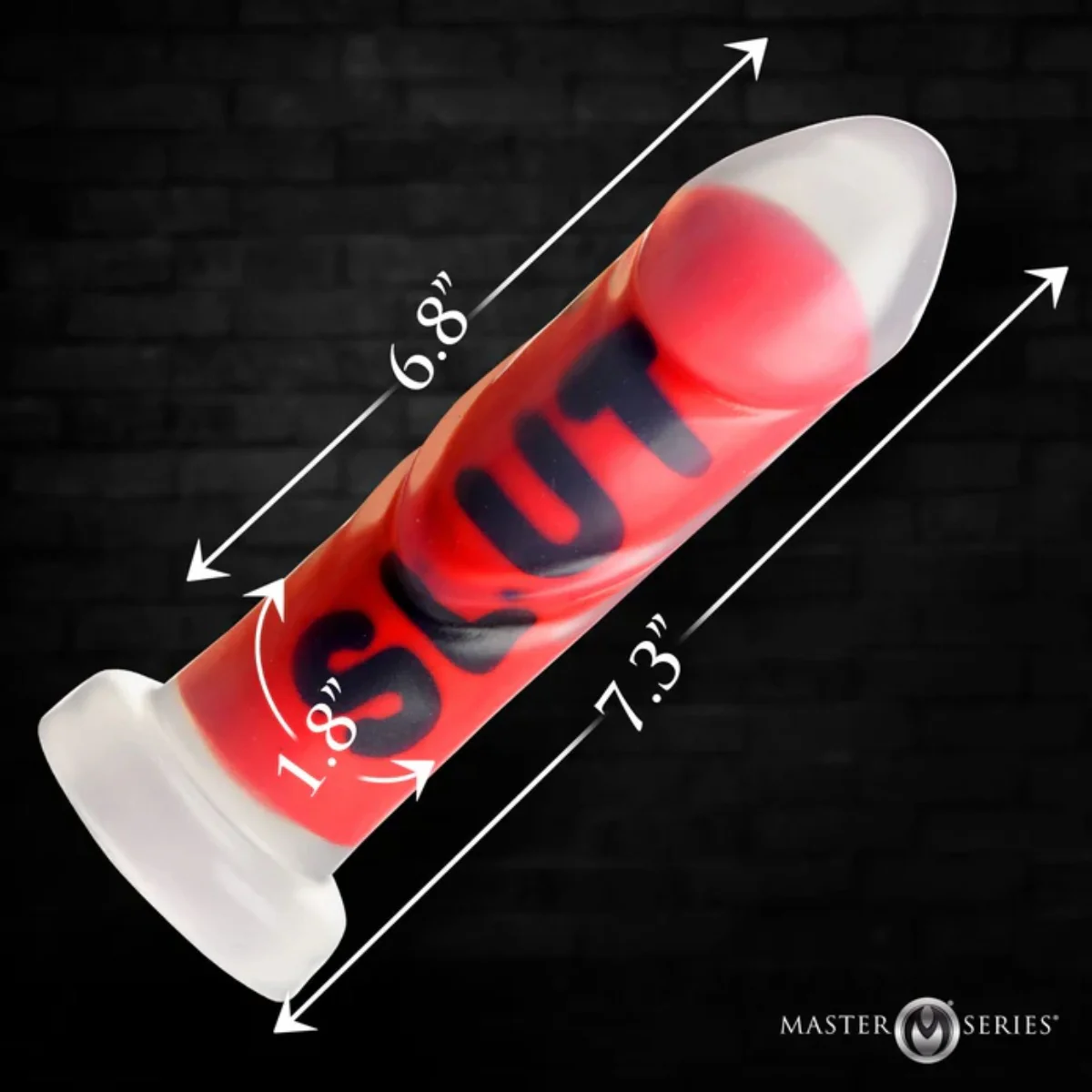 Master Series SLUT Silicone Dildo - Image 5