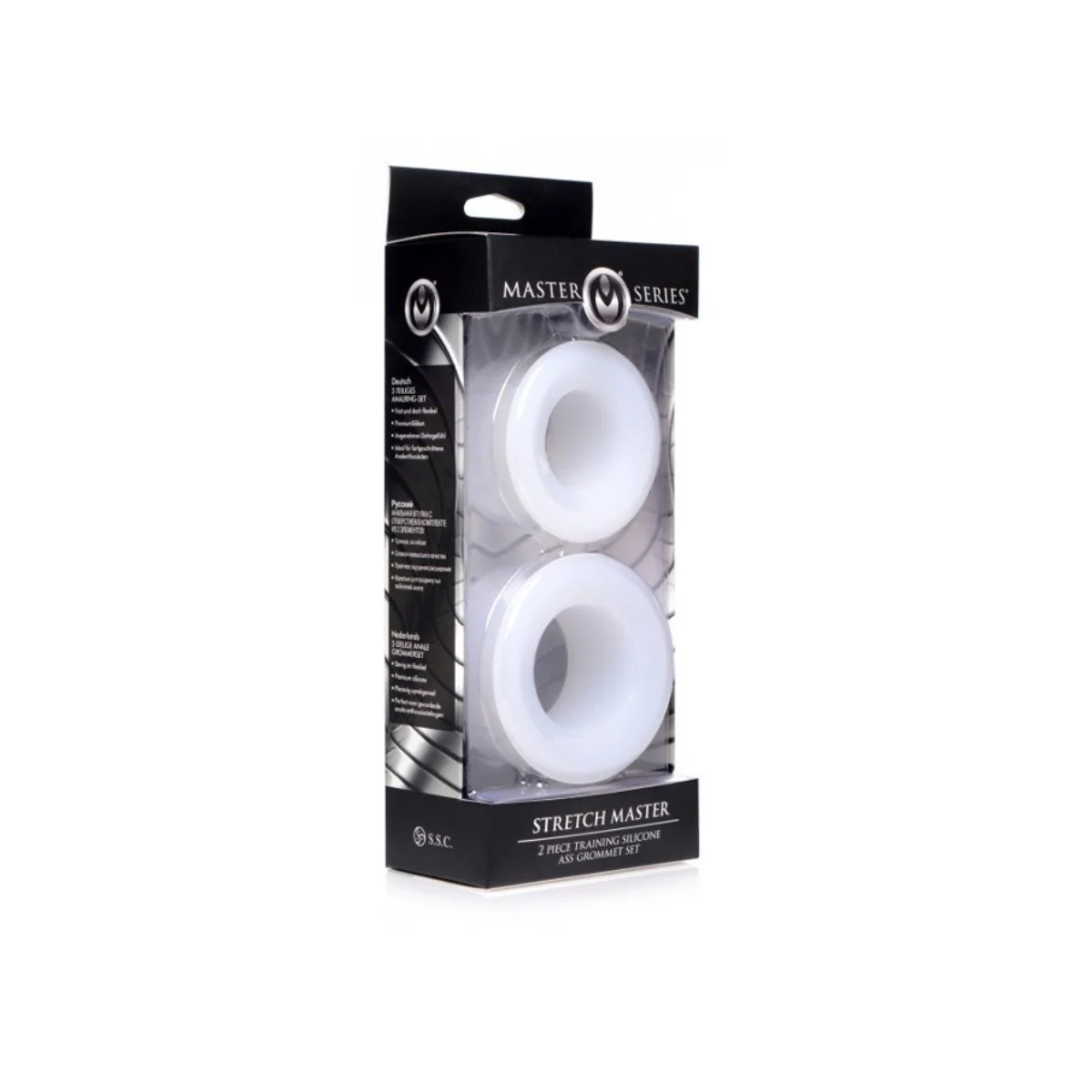 Master Series Stretch Master 2 Piece Training Silicone Ass Grommet Set White - Image 2