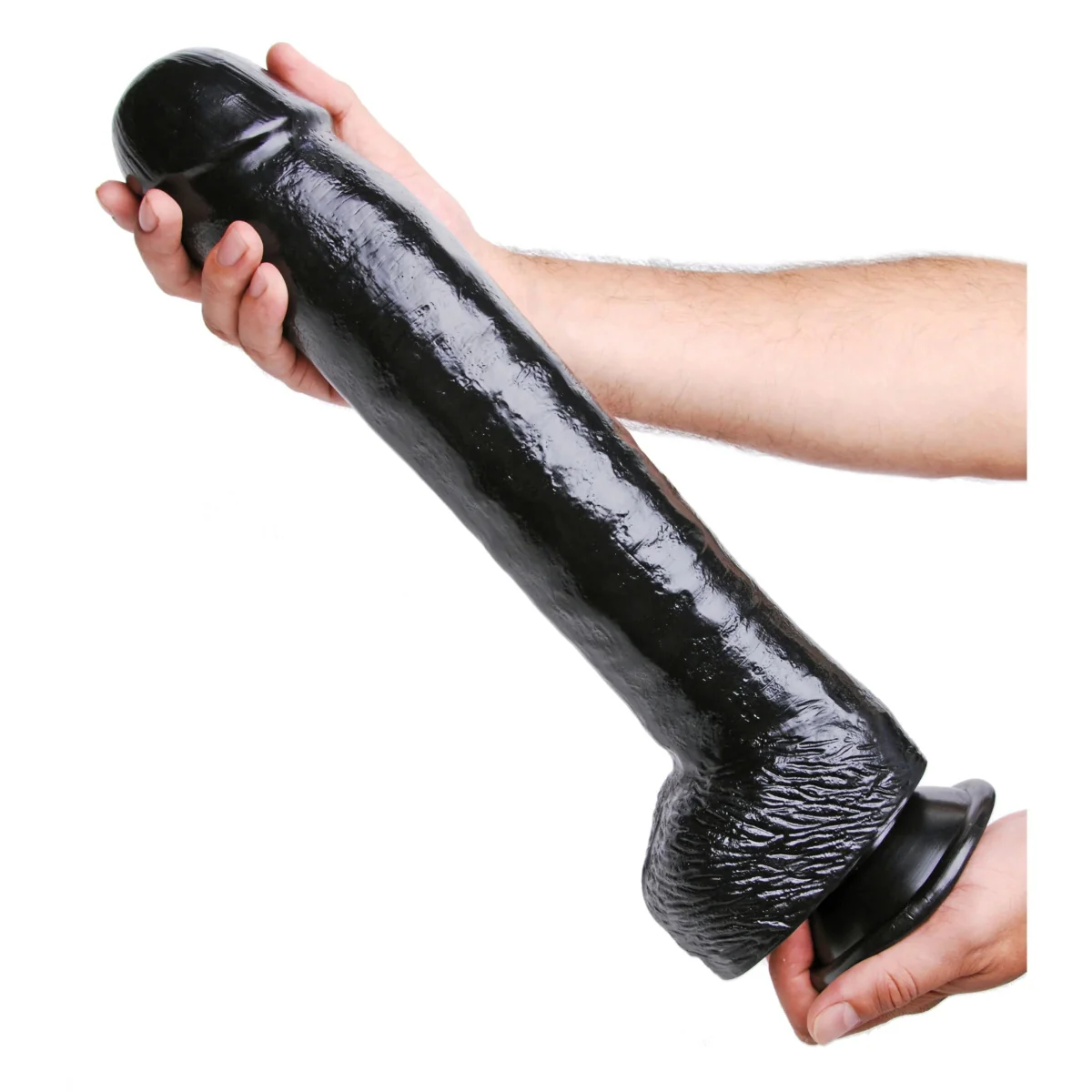 Master Series The Black Destroyer Huge Dildo Black 16.5 Inch - Image 4