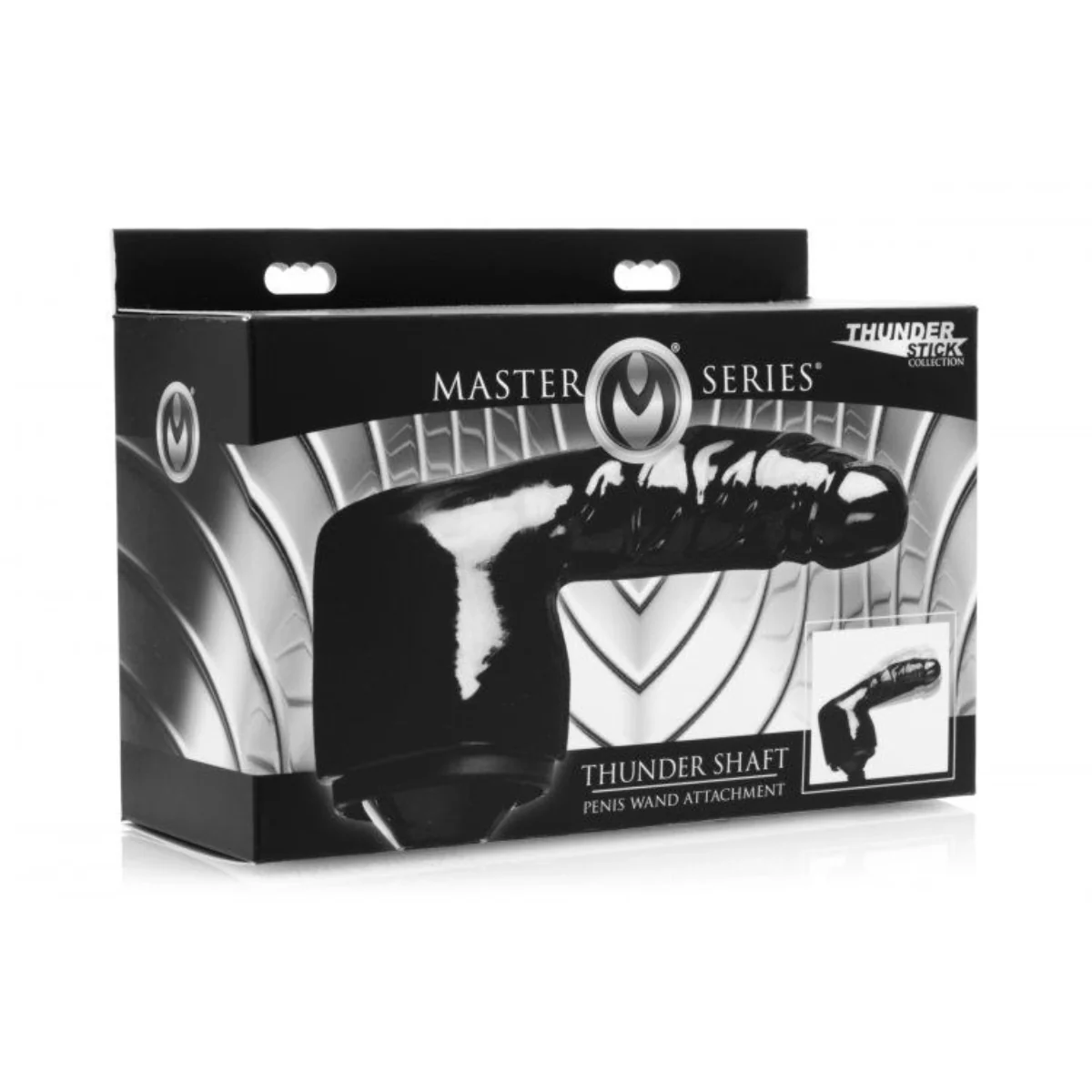 Master Series Thunder Shaft Penis Wand Attachment Black - Image 2