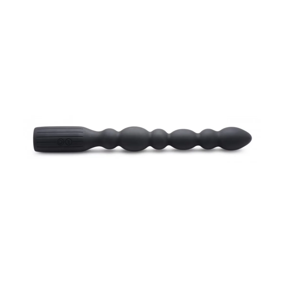 Master Series Viper Beads Premium Silicone Anal Beads Vibrator Black - Image 3