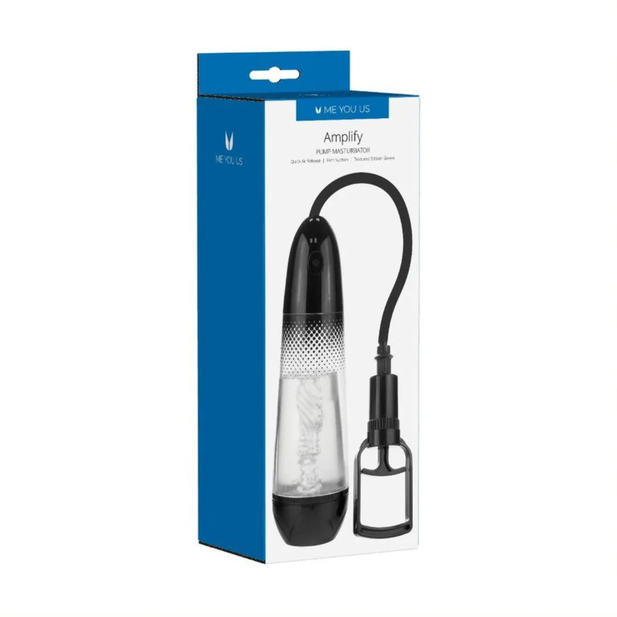 Me You Us Amplify Pump Masturbator Black Clear - Image 2