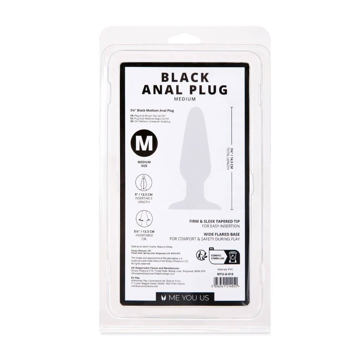 Me You Us Anal Plug Black Medium - Image 4