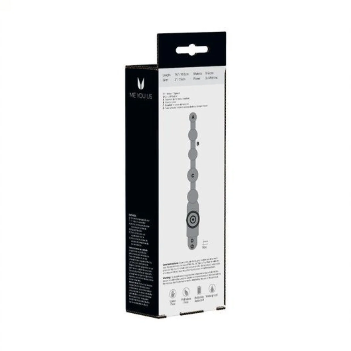 Me You Us Anovibe Vibrating Anal Beads Black - Image 3