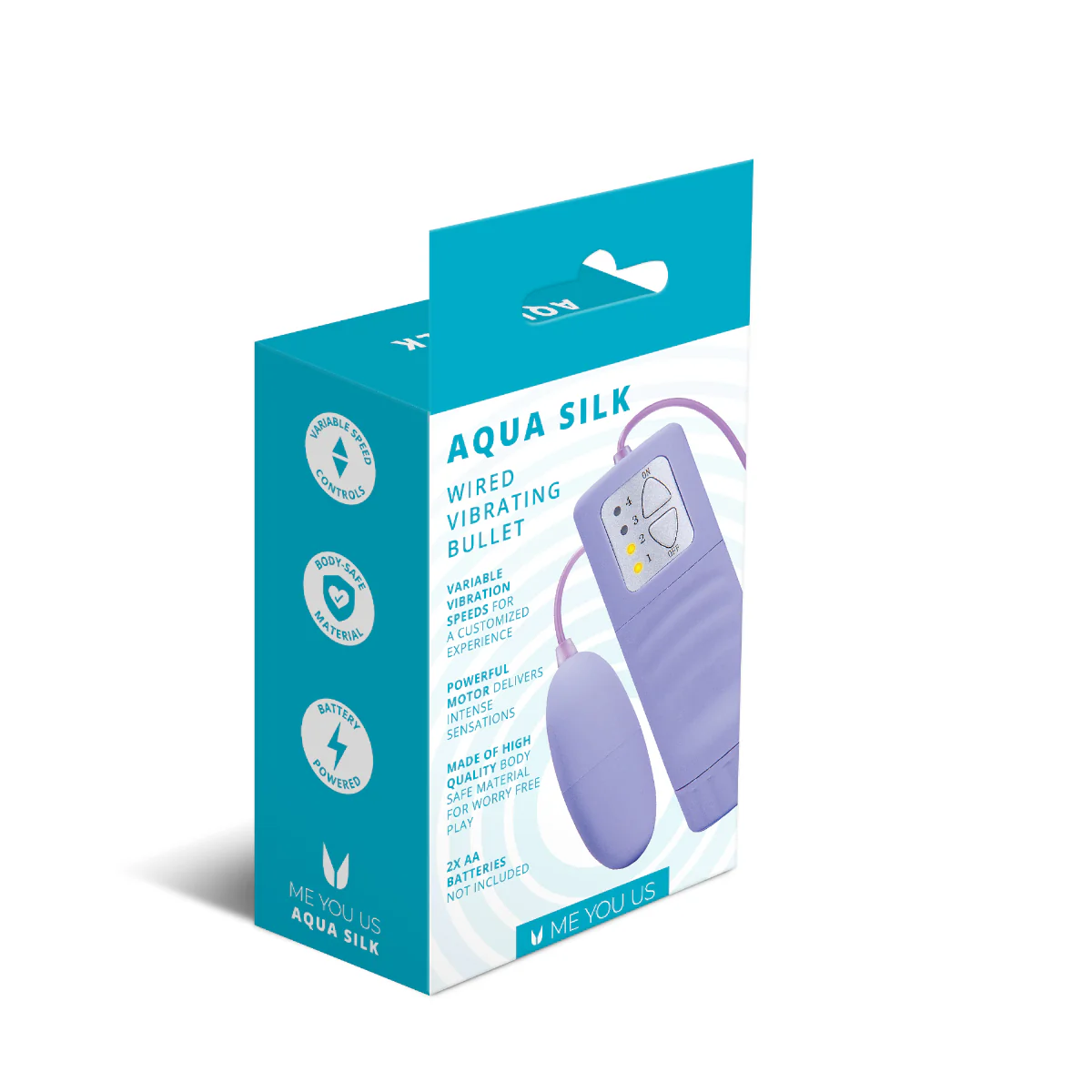 Me You Us Aqua Silk Wired Vibrating Egg Lilac - Image 5