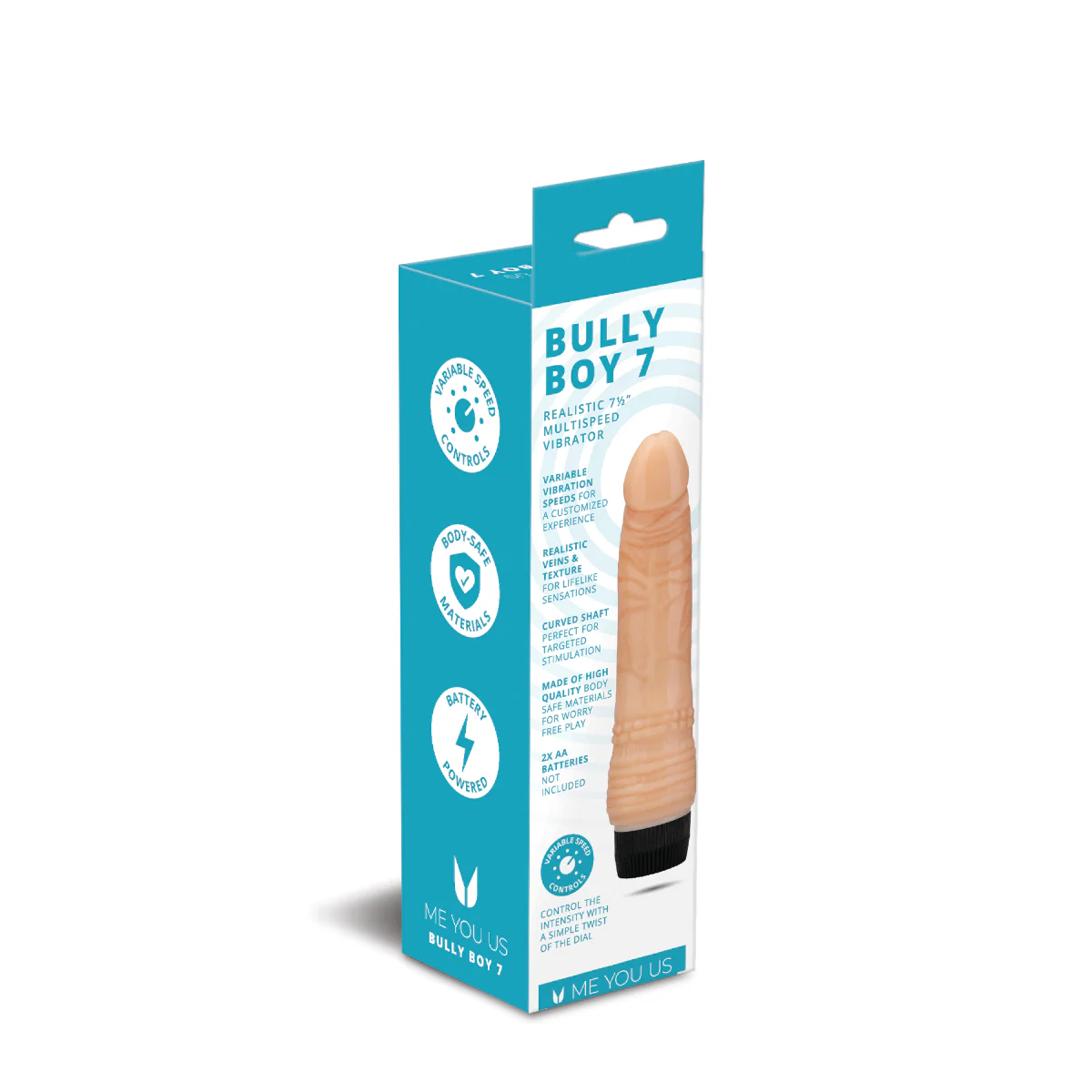 Me You Us Bully Boy 7 Realistic Vibrator Pink - Image 4