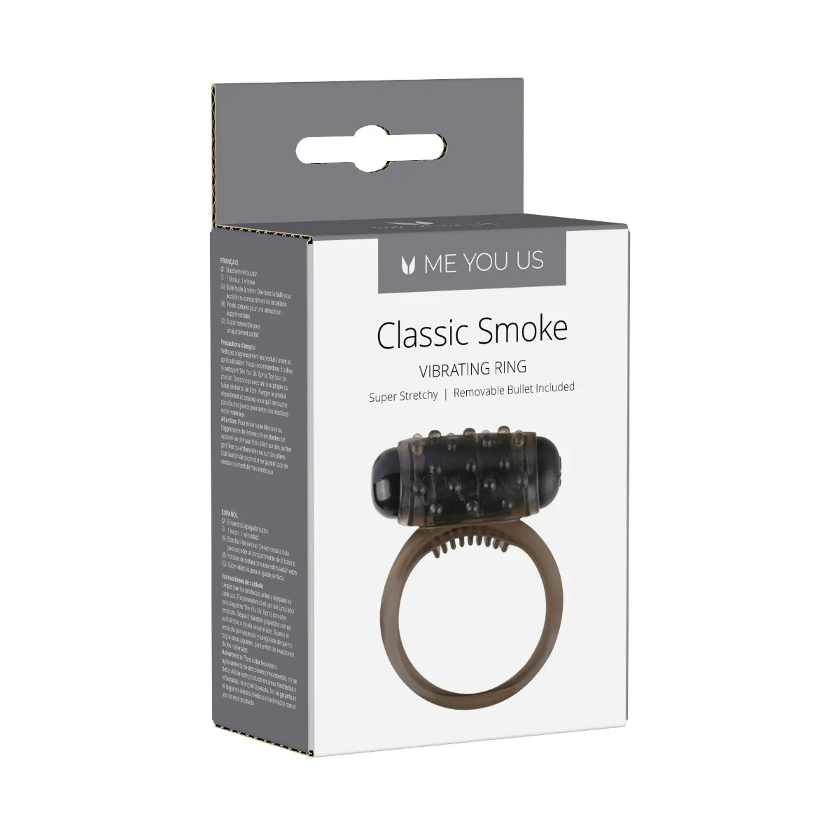 Me You Us Classic Vibrating Cock Ring Smoke - Image 2