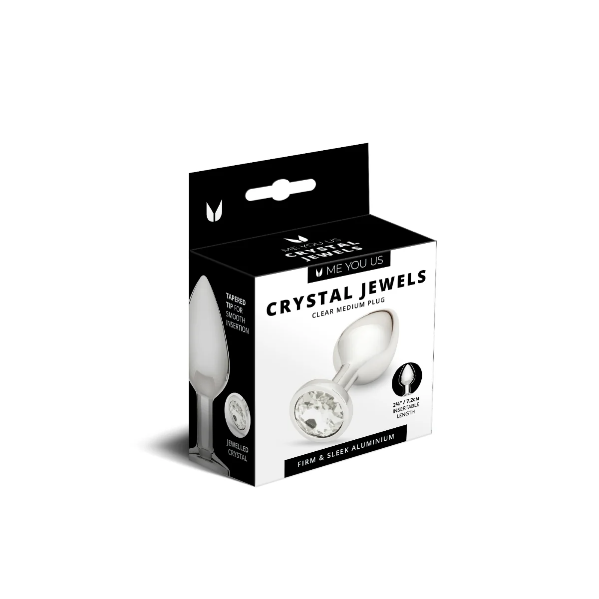 Me You Us Crystal Jewels Metal Butt Plug Clear Medium - Image 2