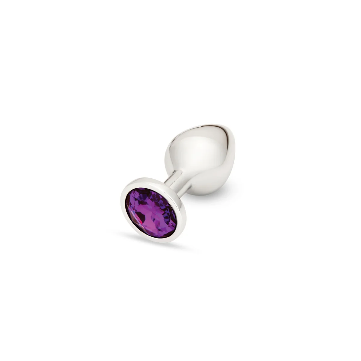 Me You Us Crystal Jewels Metal Butt Plug Purple Medium