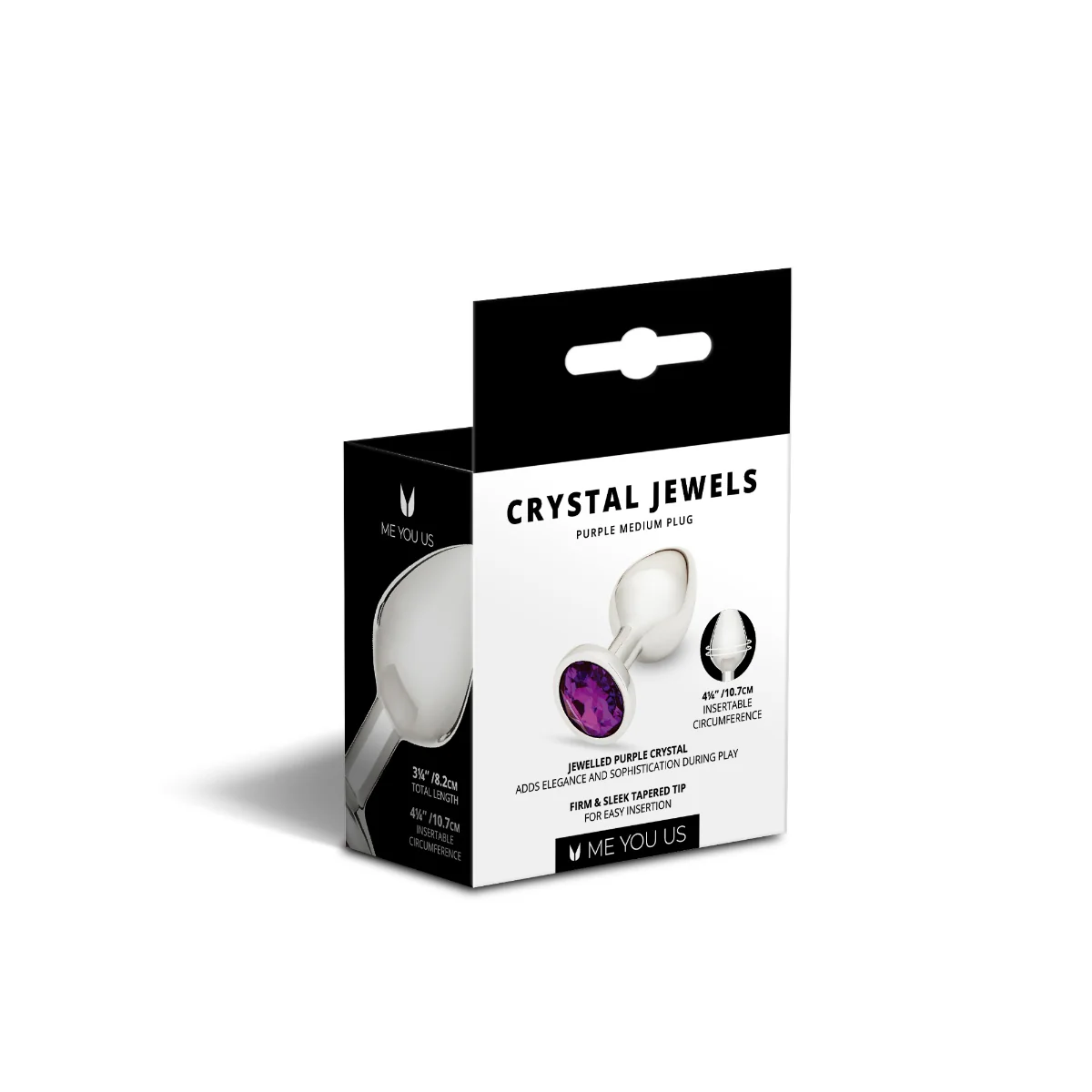 Me You Us Crystal Jewels Metal Butt Plug Purple Medium - Image 4