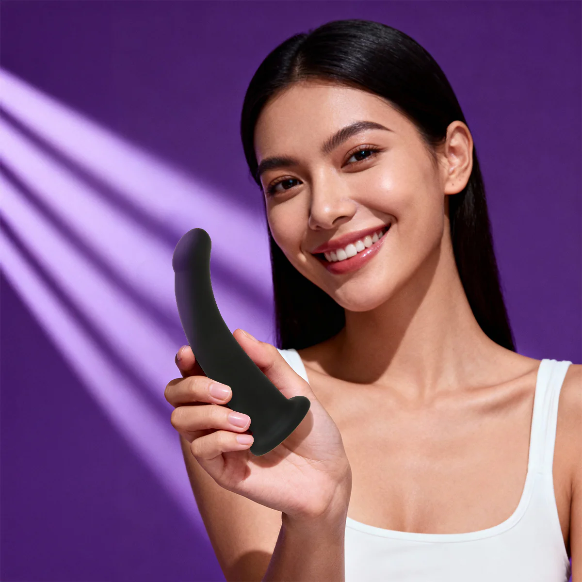 Me You Us Curved Dildo Black 6 Inch - Image 5
