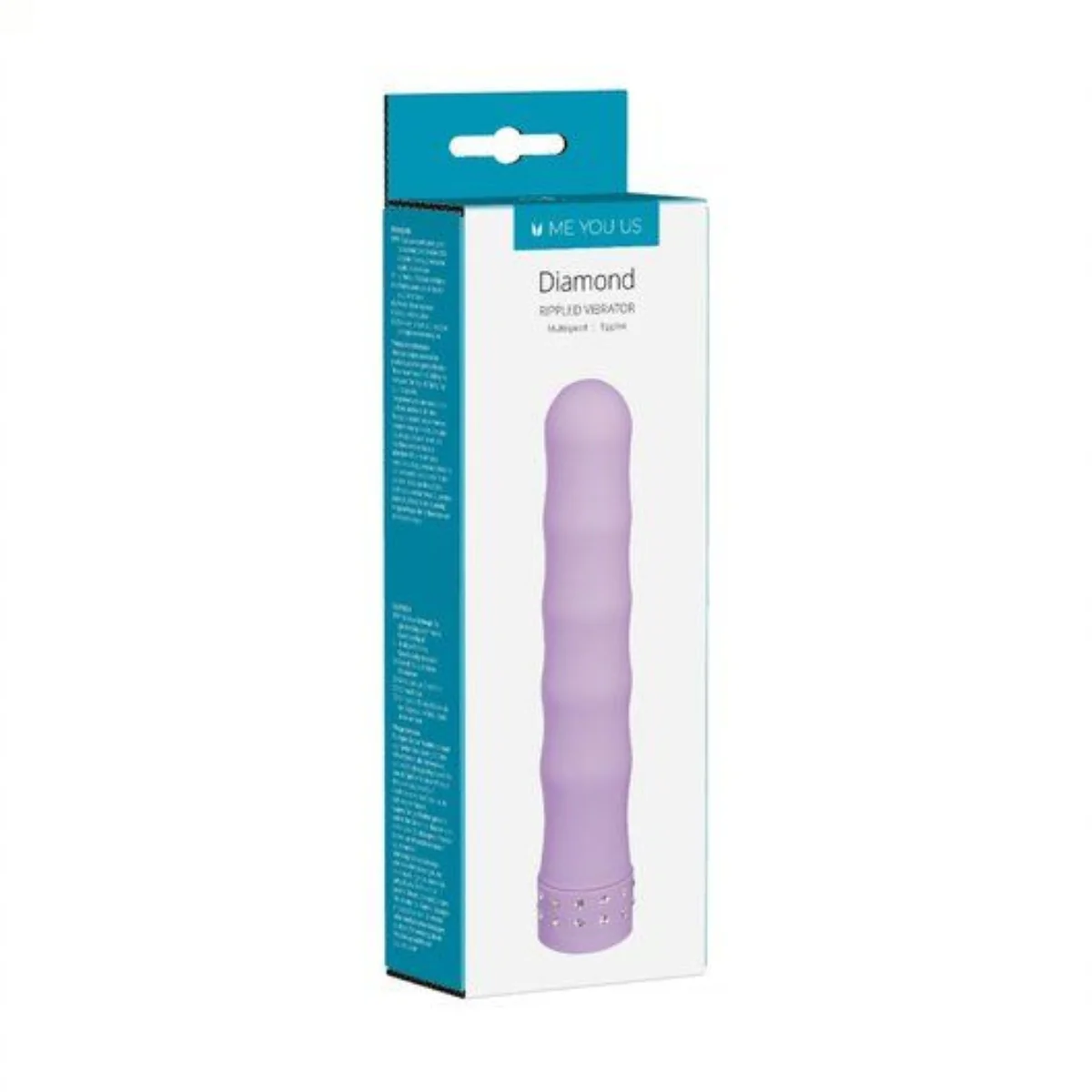 Me You Us Diamond Rippled Vibrator Lilac 7 Inch - Image 2