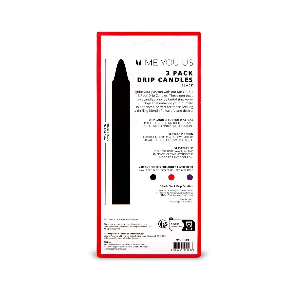 Me You Us Drip Candles 3 Pack Black - Image 5