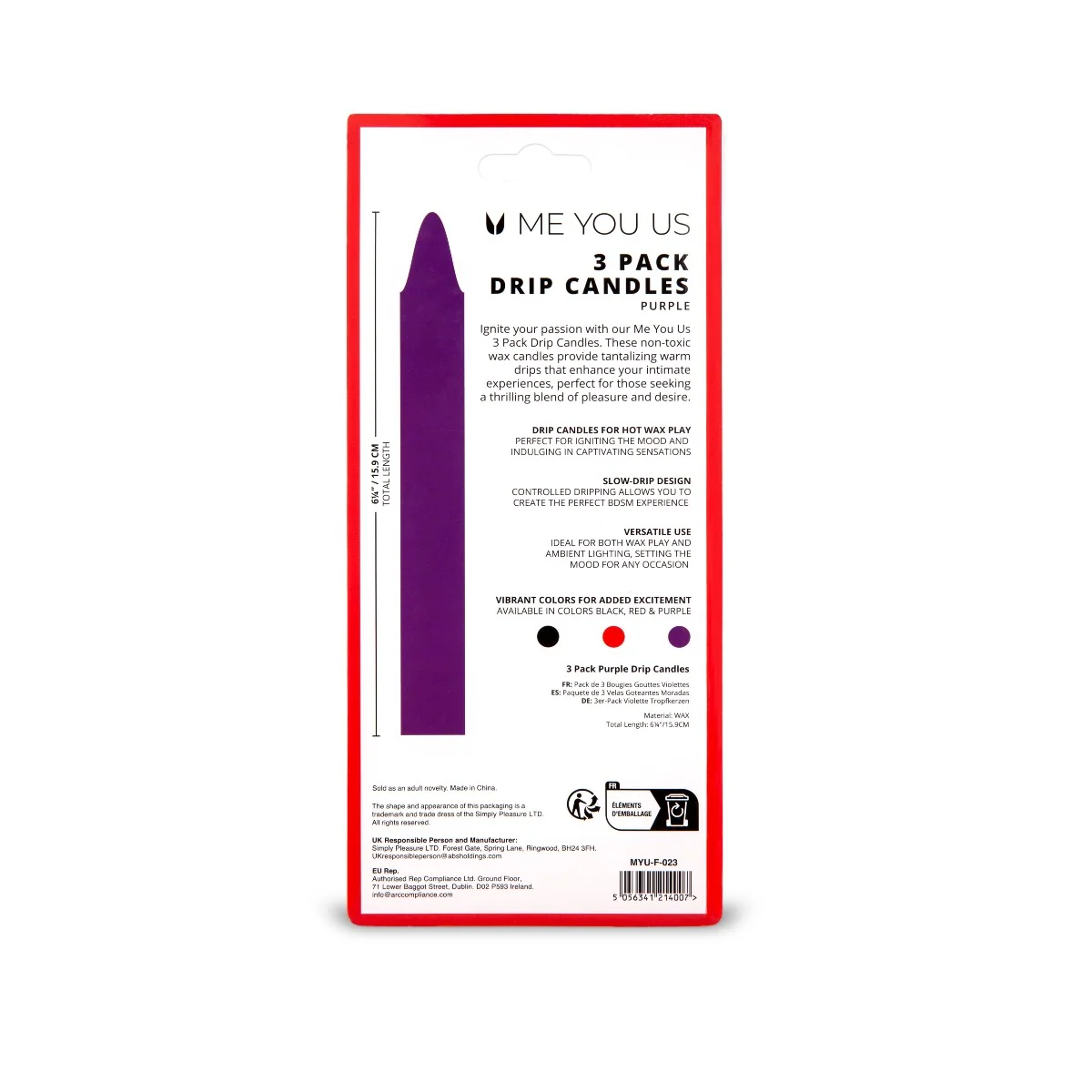 Me You Us Drip Candles 3 Pack Purple - Image 5