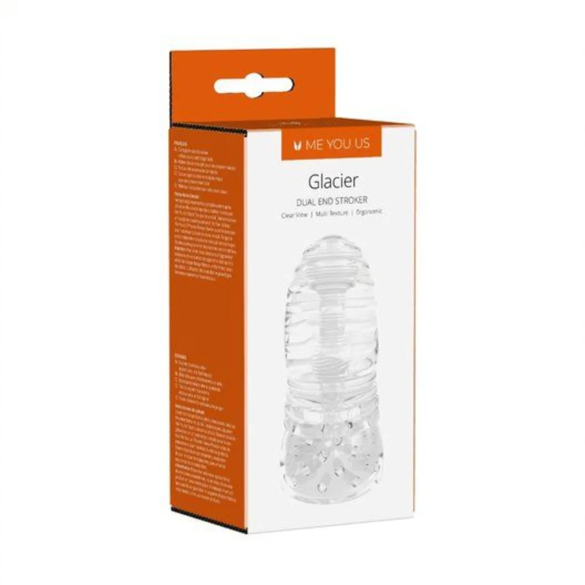 Me You Us Glacier Dual End Stroker Masturbator Clear - Image 2