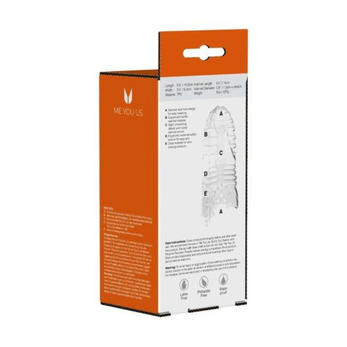 Me You Us Glacier Dual End Stroker Masturbator Clear - Image 6