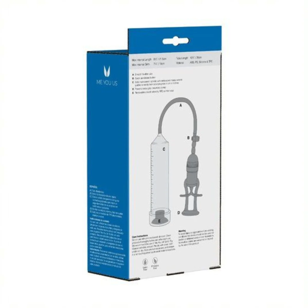 Me You Us Grip Pneumatic Penis Pump Blue Black - Image 3