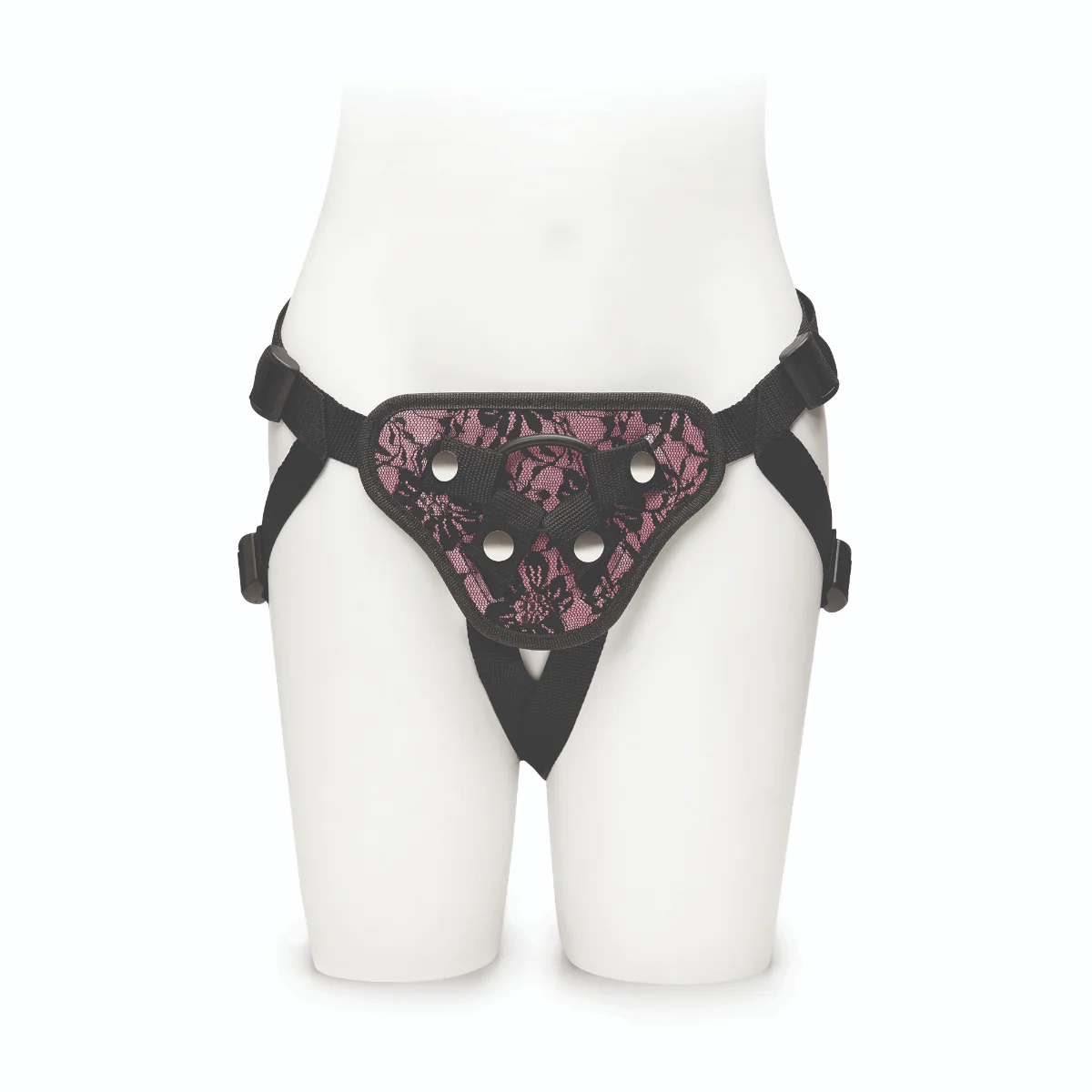Me You Us Lace Adjustable Harness With Bullet Pocket Pink - Image 4