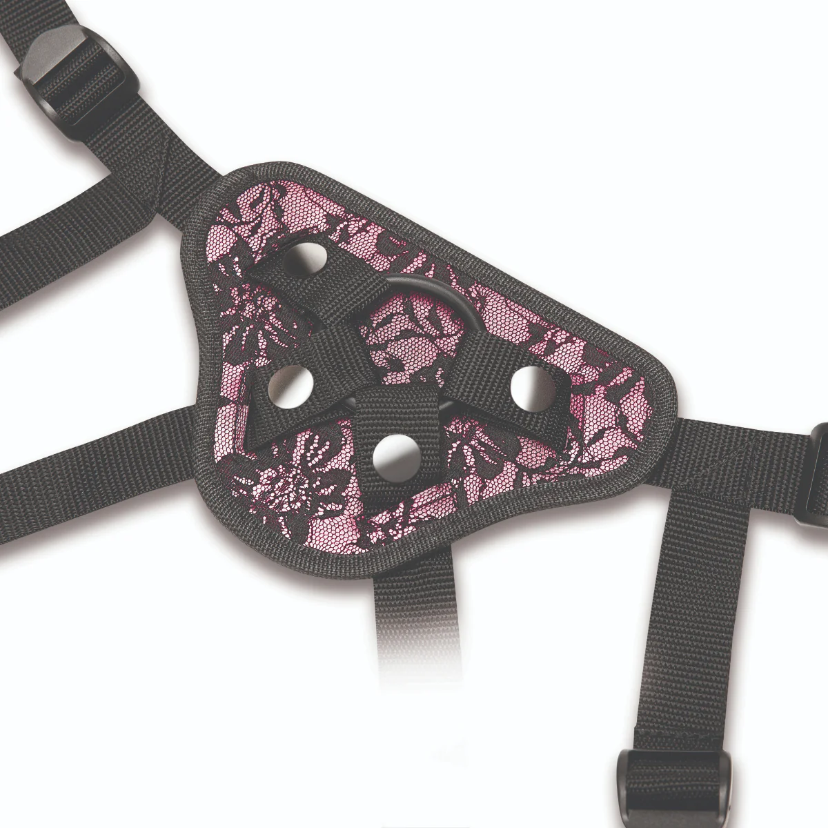 Me You Us Lace Adjustable Harness With Bullet Pocket Pink - Image 7