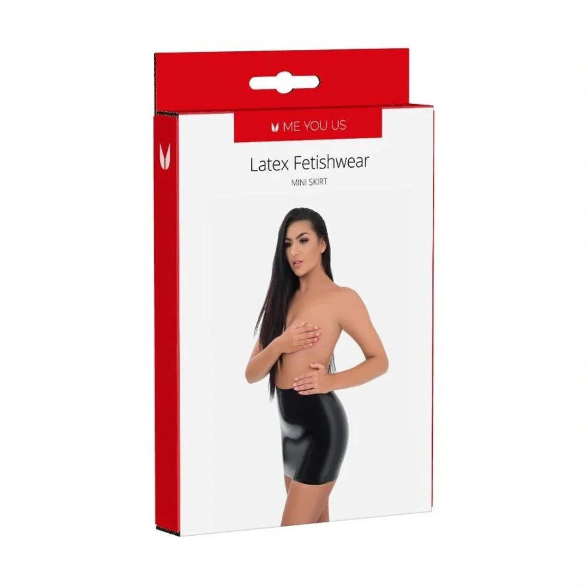 Me You Us Latex Mini Skirt Black Medium - Image 2