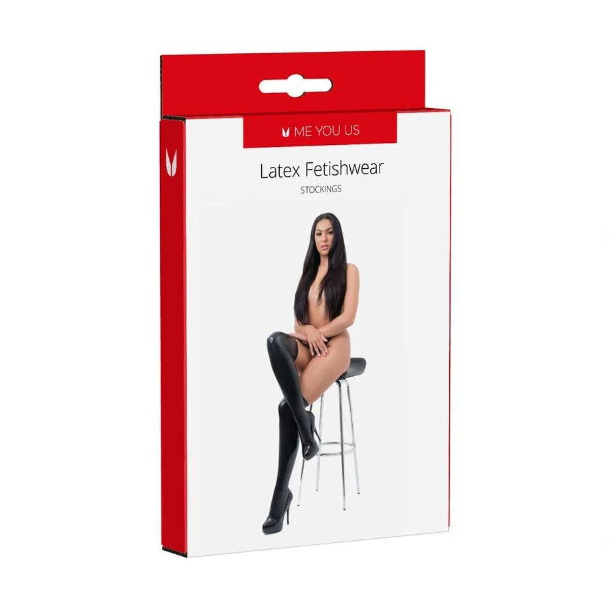Me You Us Latex Stockings Black Small - Image 2