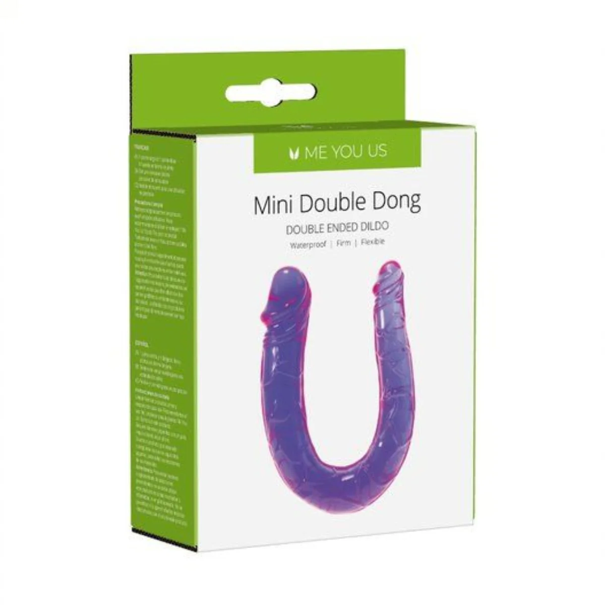 Me You Us Mini Double Dong Double Ended Dildo Purple - Image 2