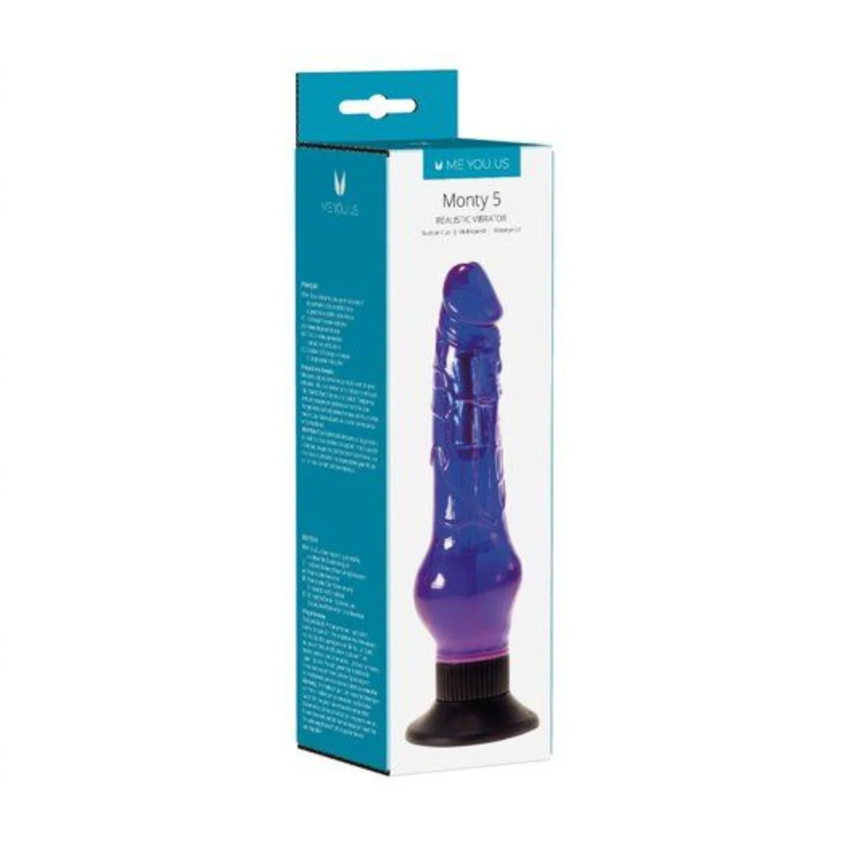 Me You Us Monty 5 Realistic Vibrator Purple 5 Inch - Image 2