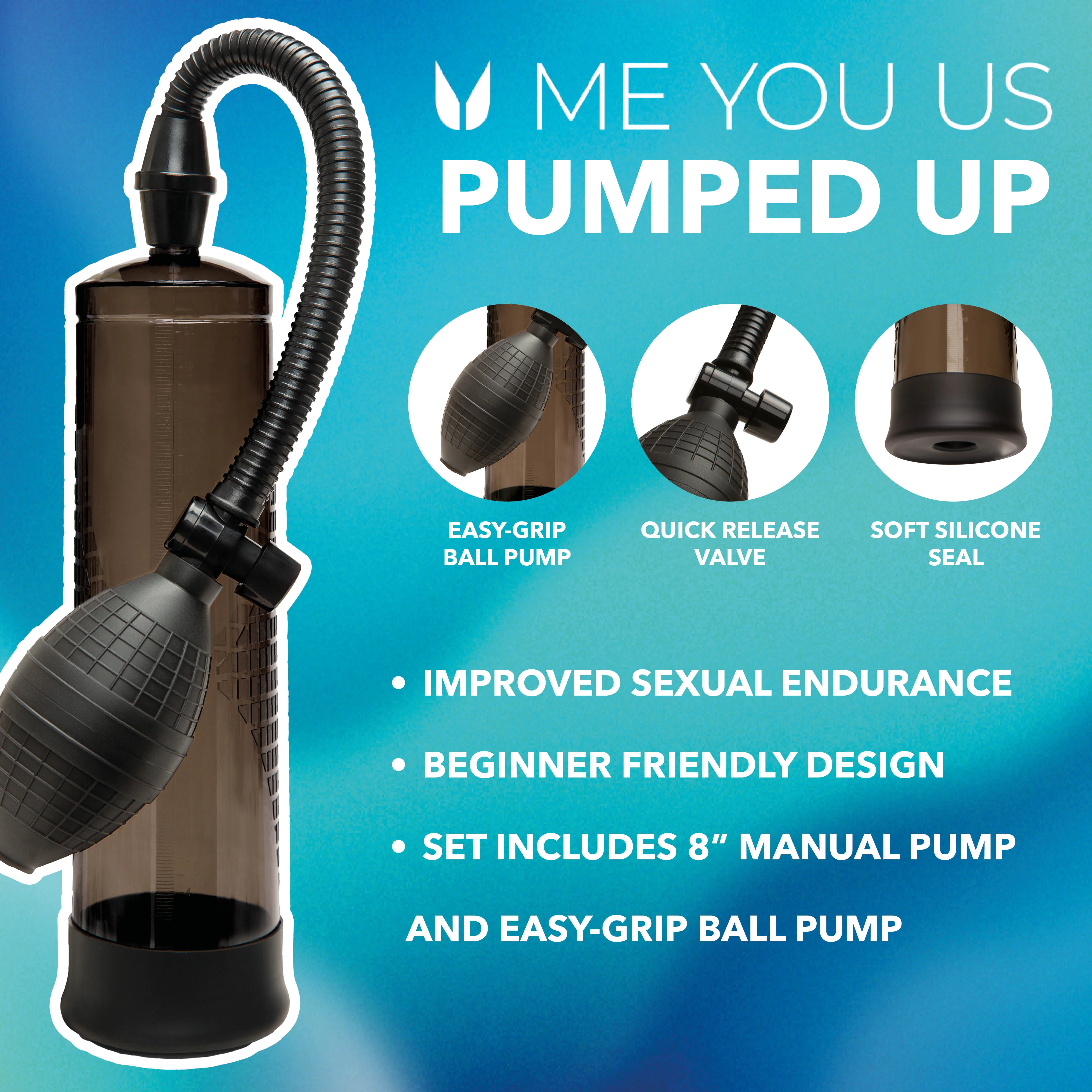 Me You Us Pumped Up Black Suction Penis Pump - Image 8