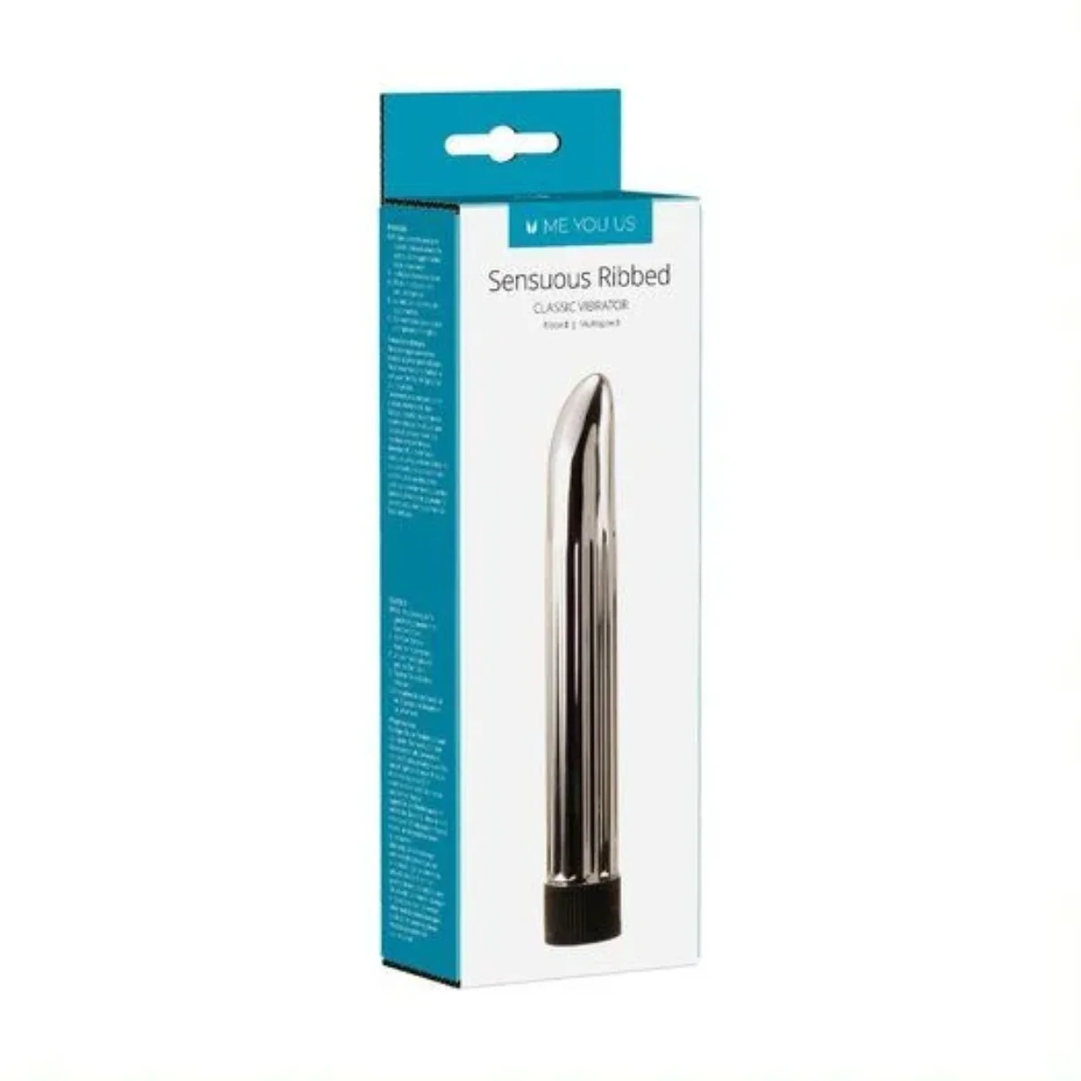 Me You Us Sensuous Ribbed Classic Vibrator Silver - Image 2