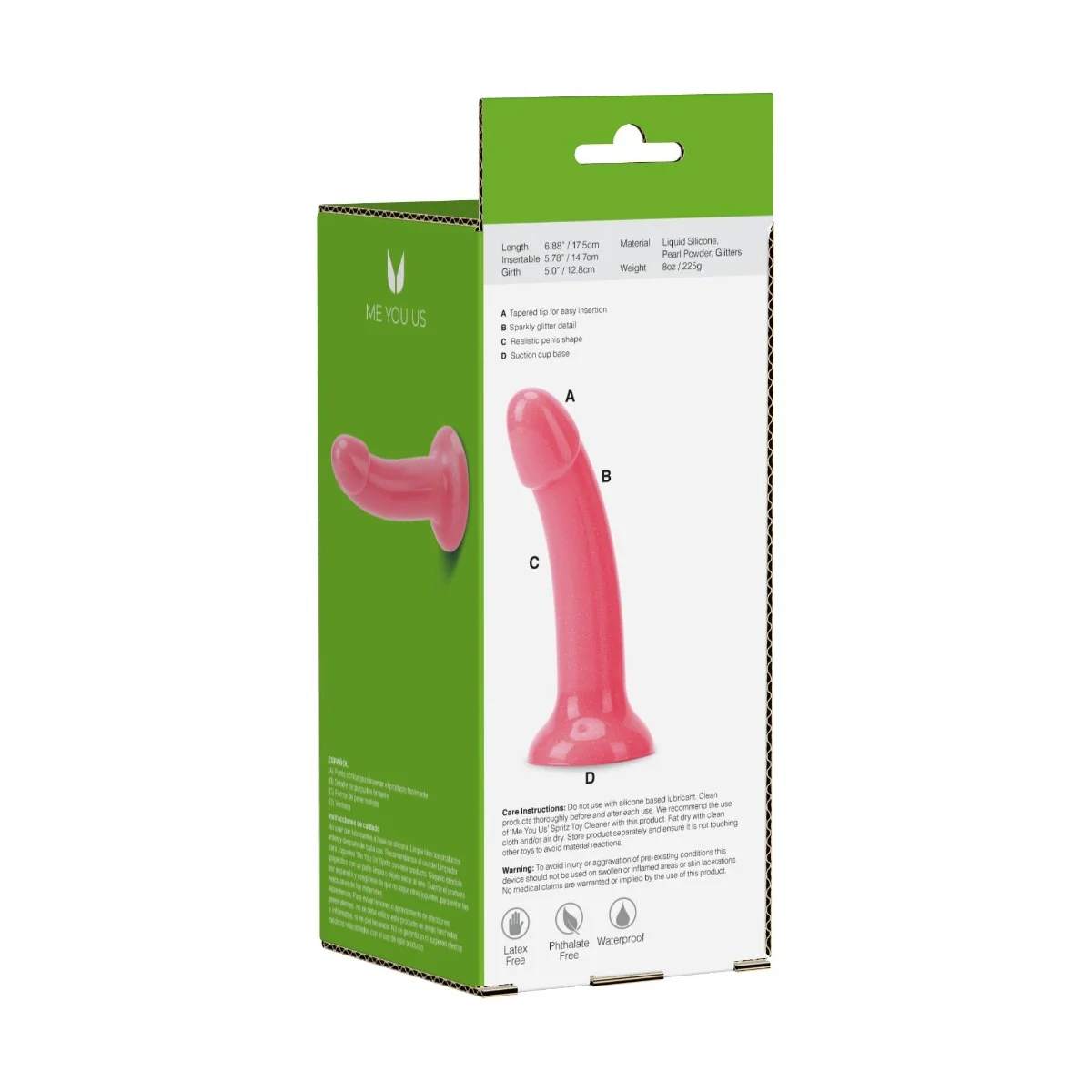 Me You Us Shimmers Sparkly Dong Pink 6 Inch - Image 6