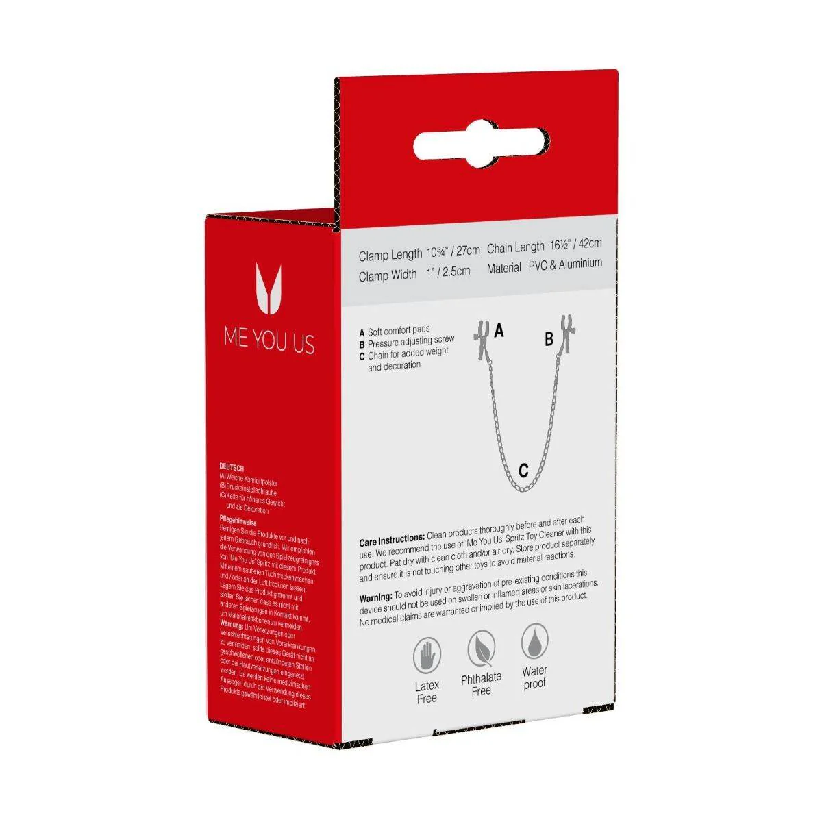 Me You Us Squeeze & Please Nipple Chain Silver - Image 4
