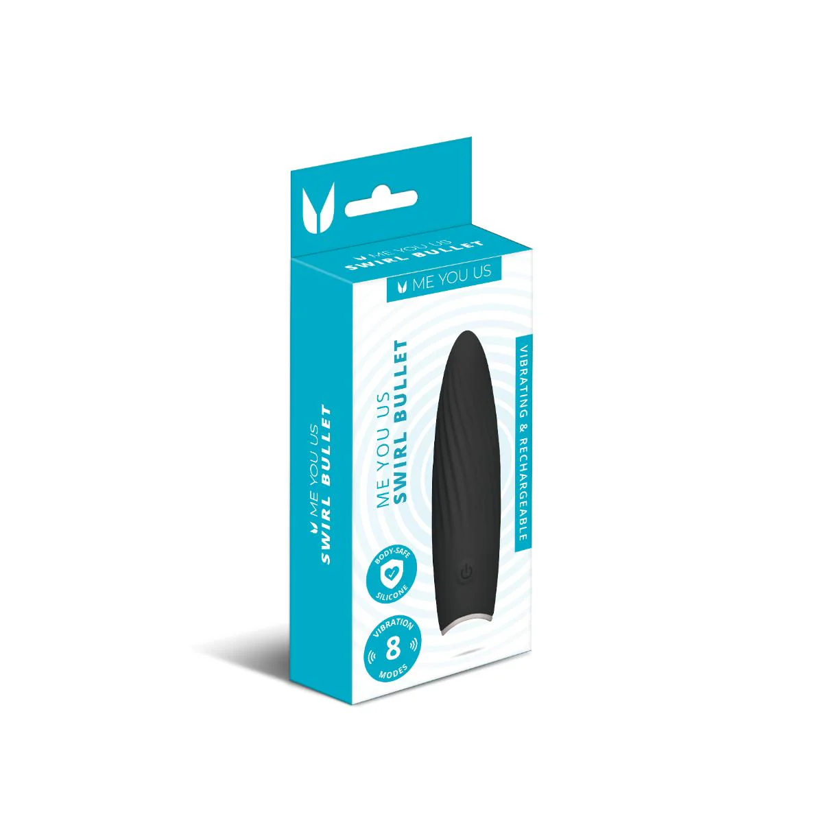 Me You Us Swirl Bullet Vibrator Black - Image 2
