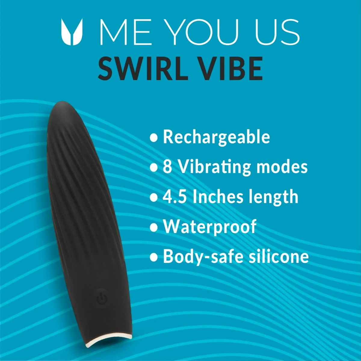 Me You Us Swirl Bullet Vibrator Black - Image 7