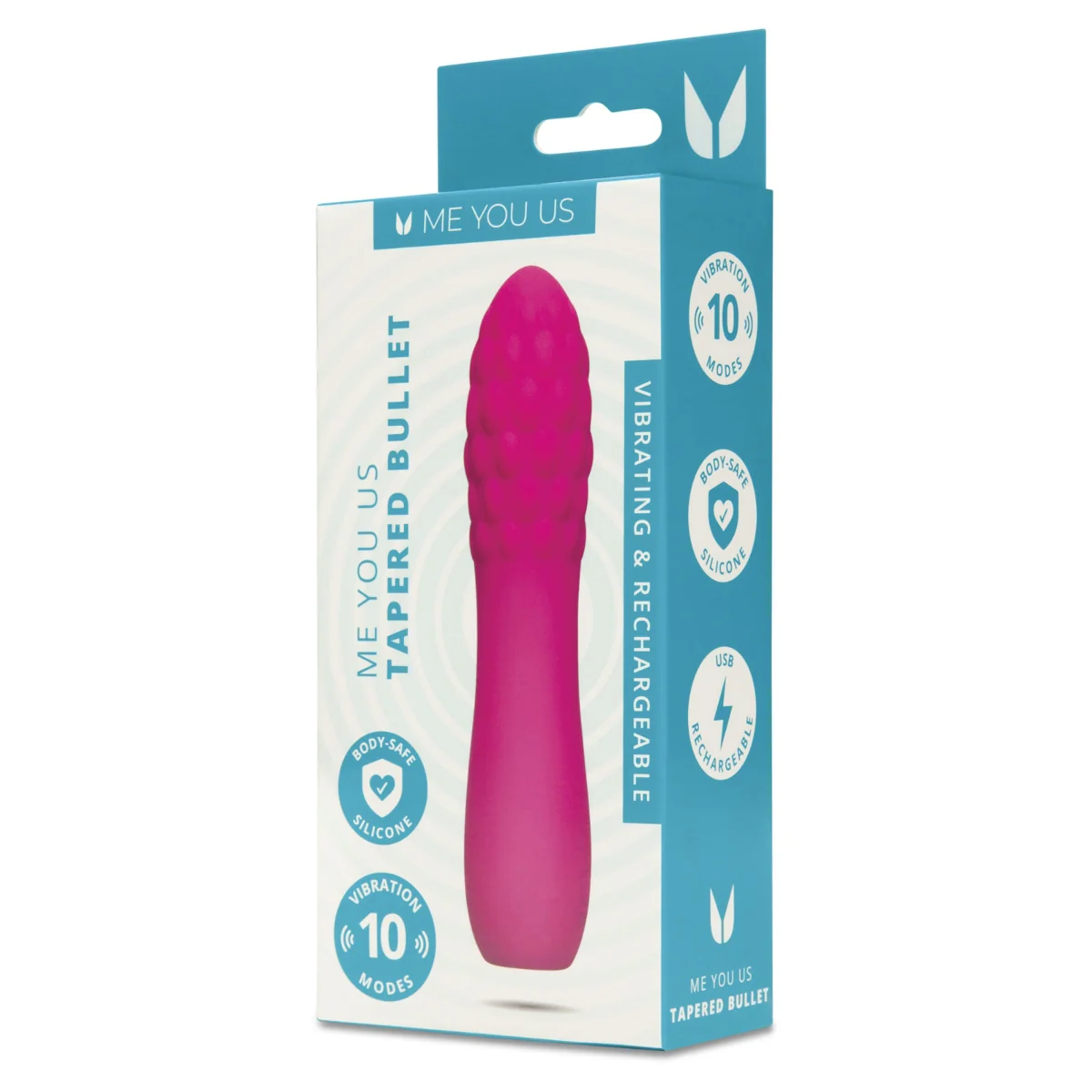 Me You Us Tapered Bullet Vibrator Hot Pink - Image 2