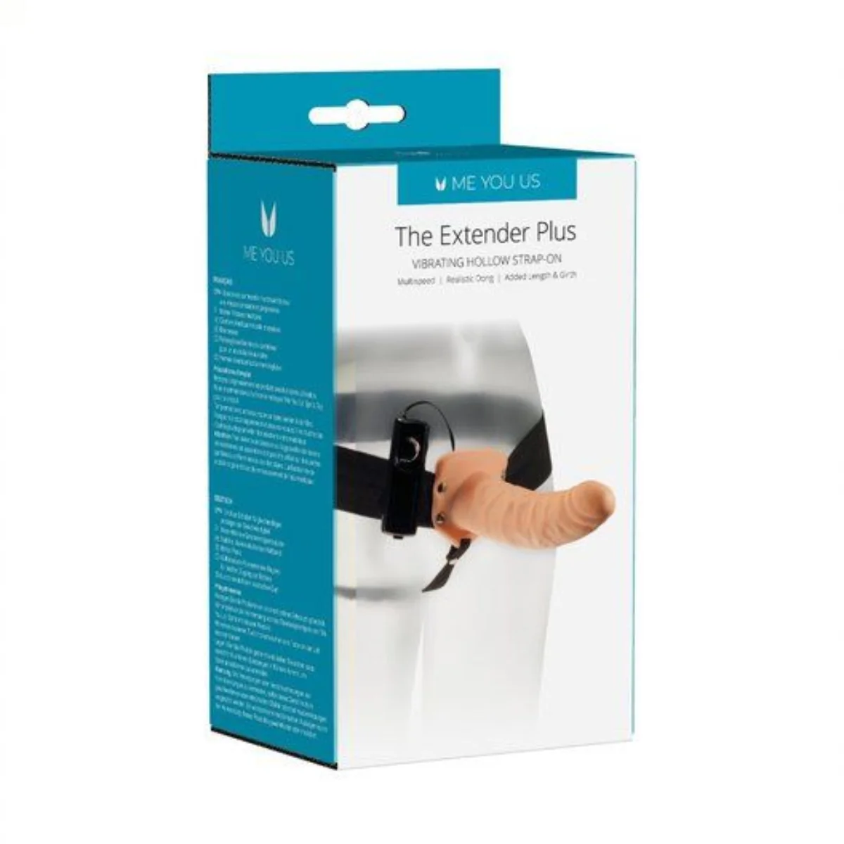 Me You Us The Extender Plus Vibrating Hollow Strap-On Pink Black - Image 2