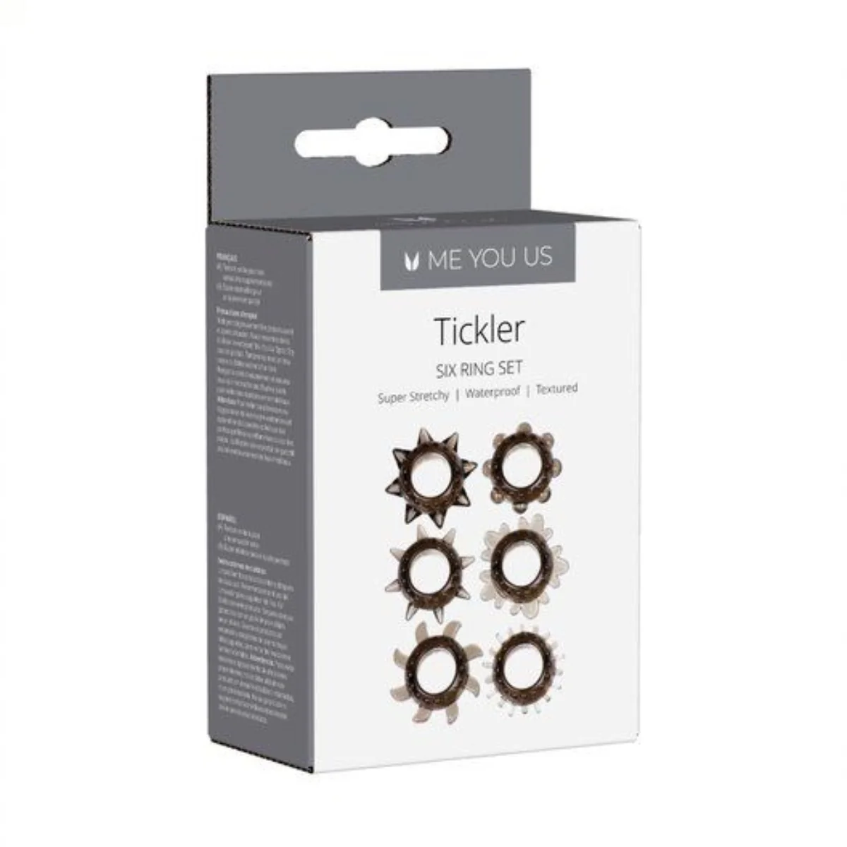 Me You Us Tickler Cock Ring Set 6 Pack Smoke - Image 2