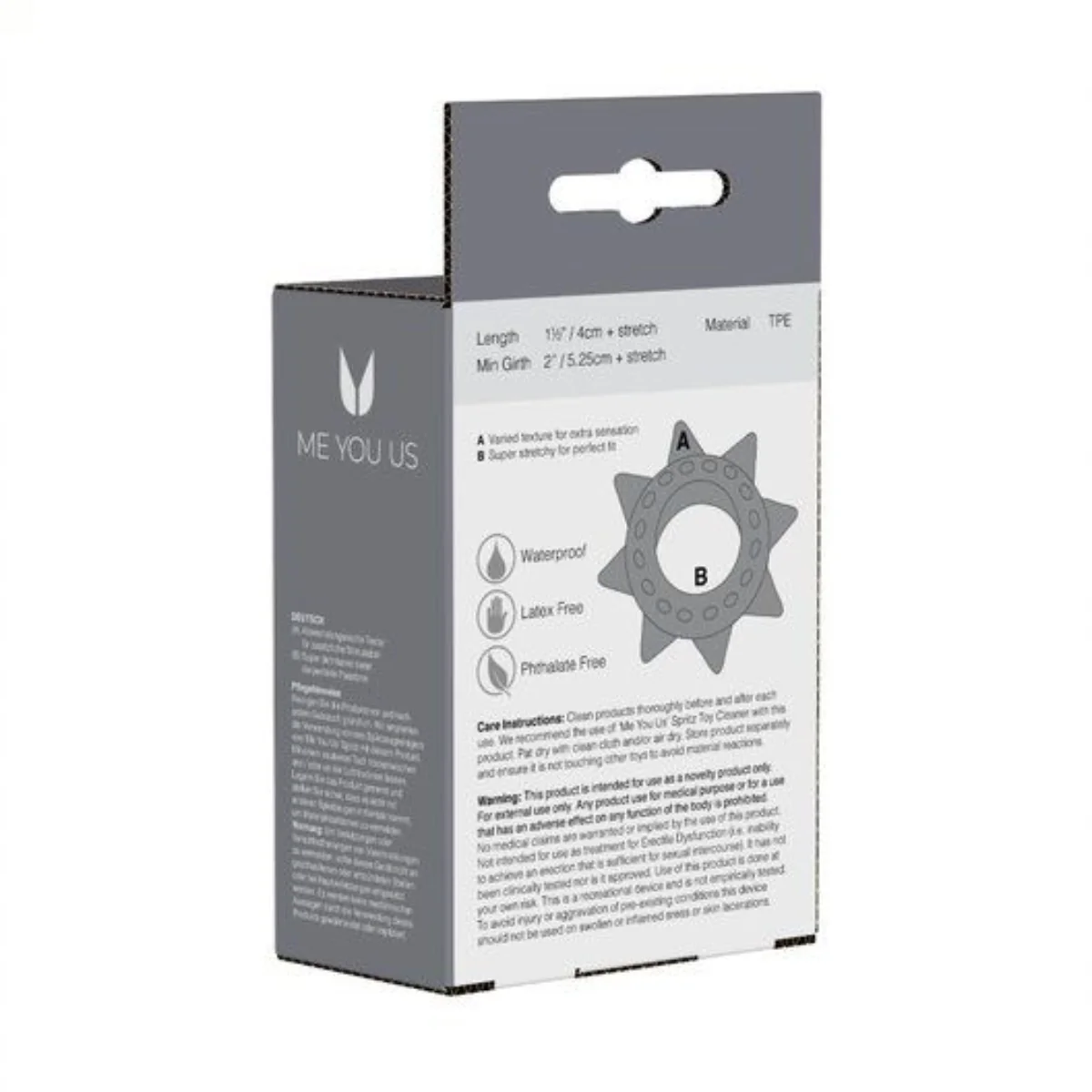 Me You Us Tickler Cock Ring Set 6 Pack Smoke - Image 3