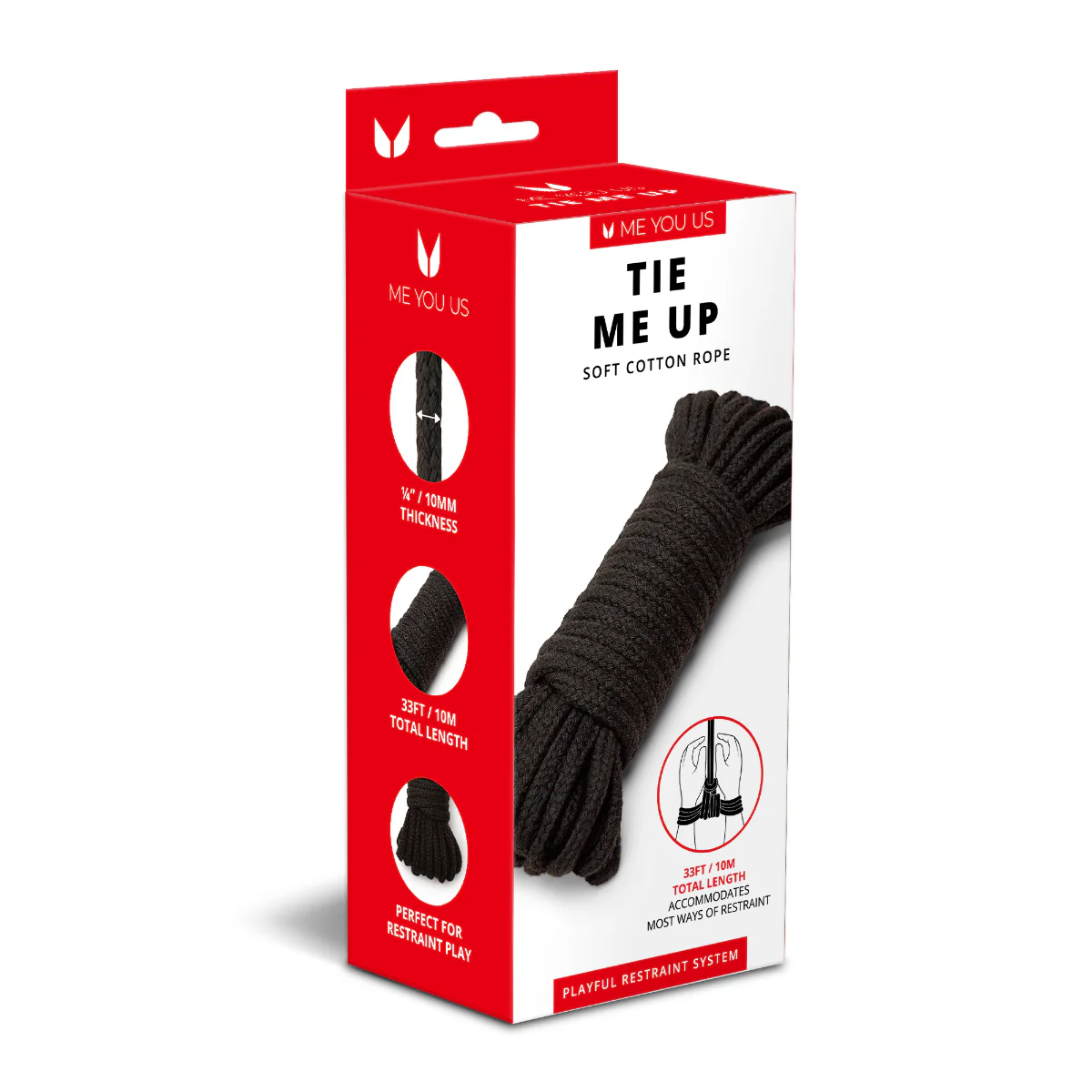 Me You Us Tie Me Up Soft Cotton Rope Black 10m - Image 2