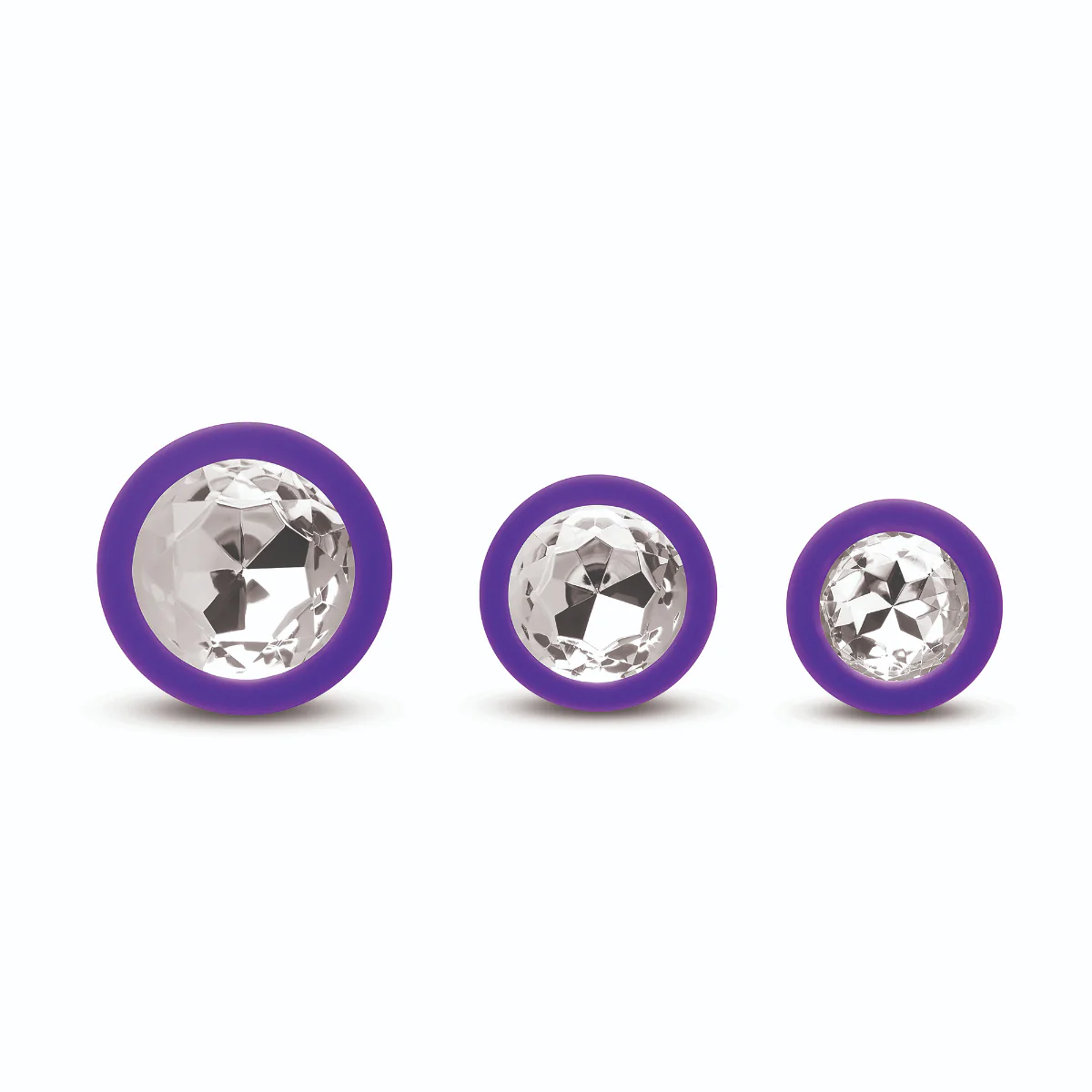 Me You Us Trio Of Jewels Jewelled Butt Plug Set Purple - Image 5