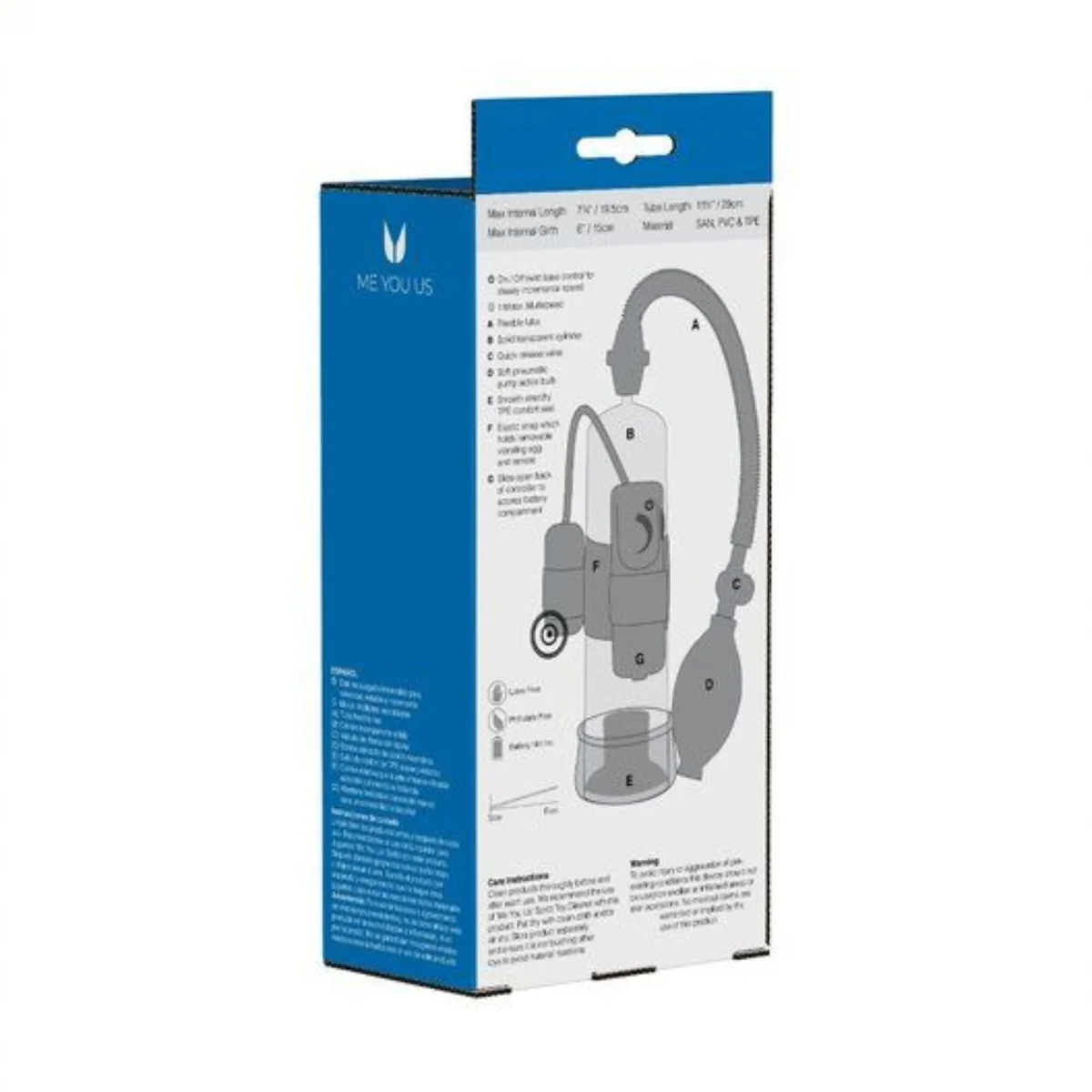 Me You Us Ultimate Power Vibrating Suction Penis Pump Black Clear - Image 3