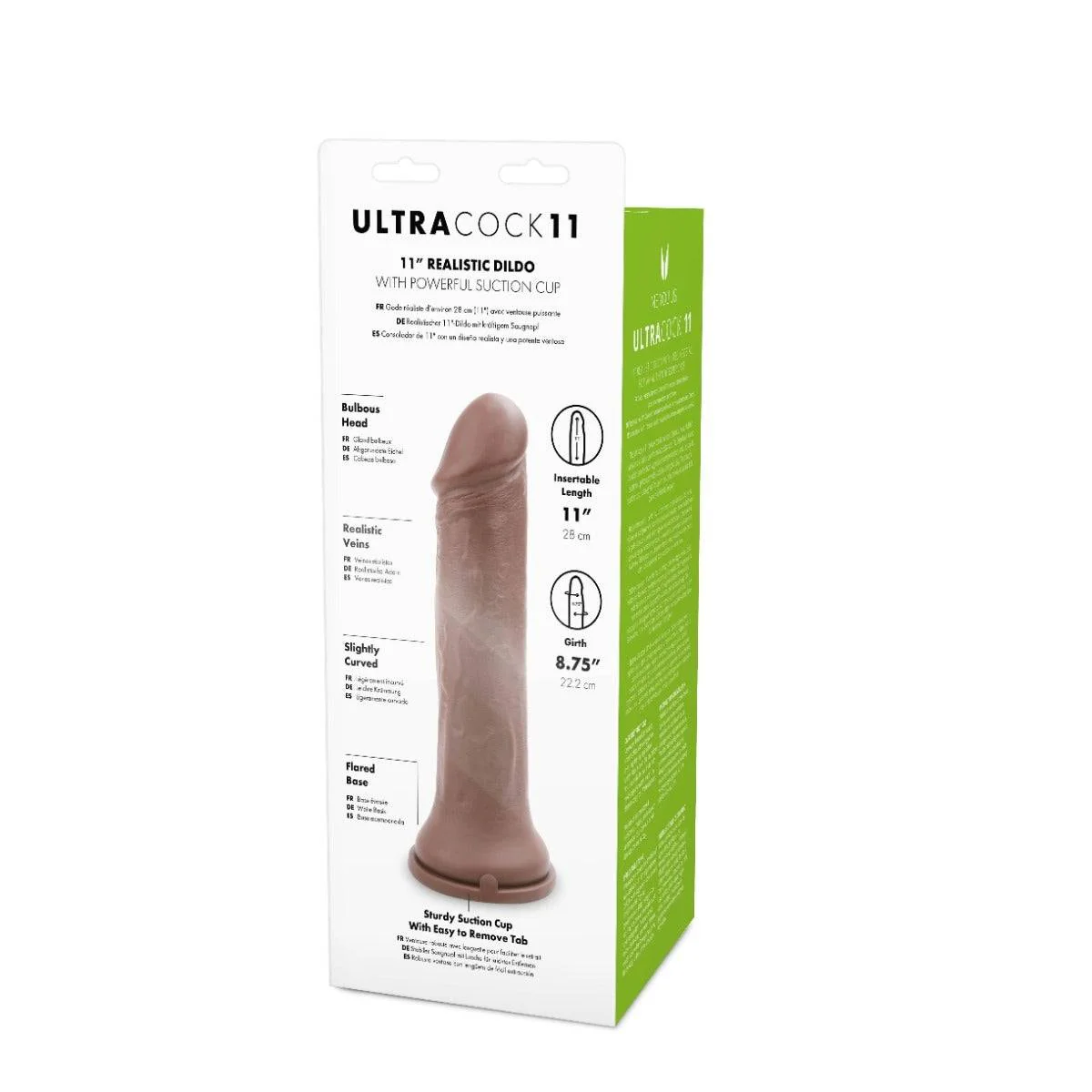 Me You Us Ultra Cock Caramel Realistic Dildo 11 Inch - Image 5