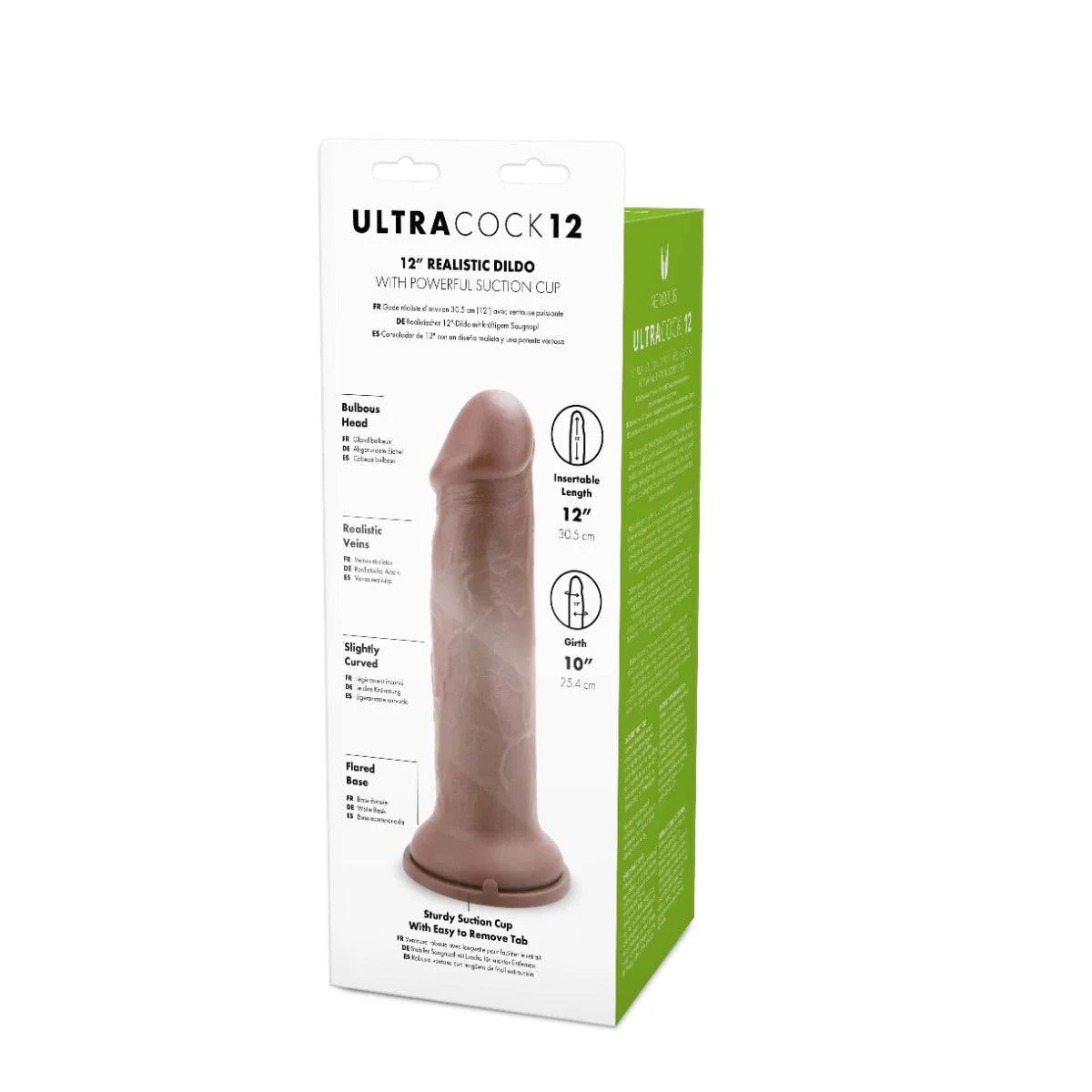 Me You Us Ultra Cock Caramel Realistic Dildo 12 Inch - Image 5