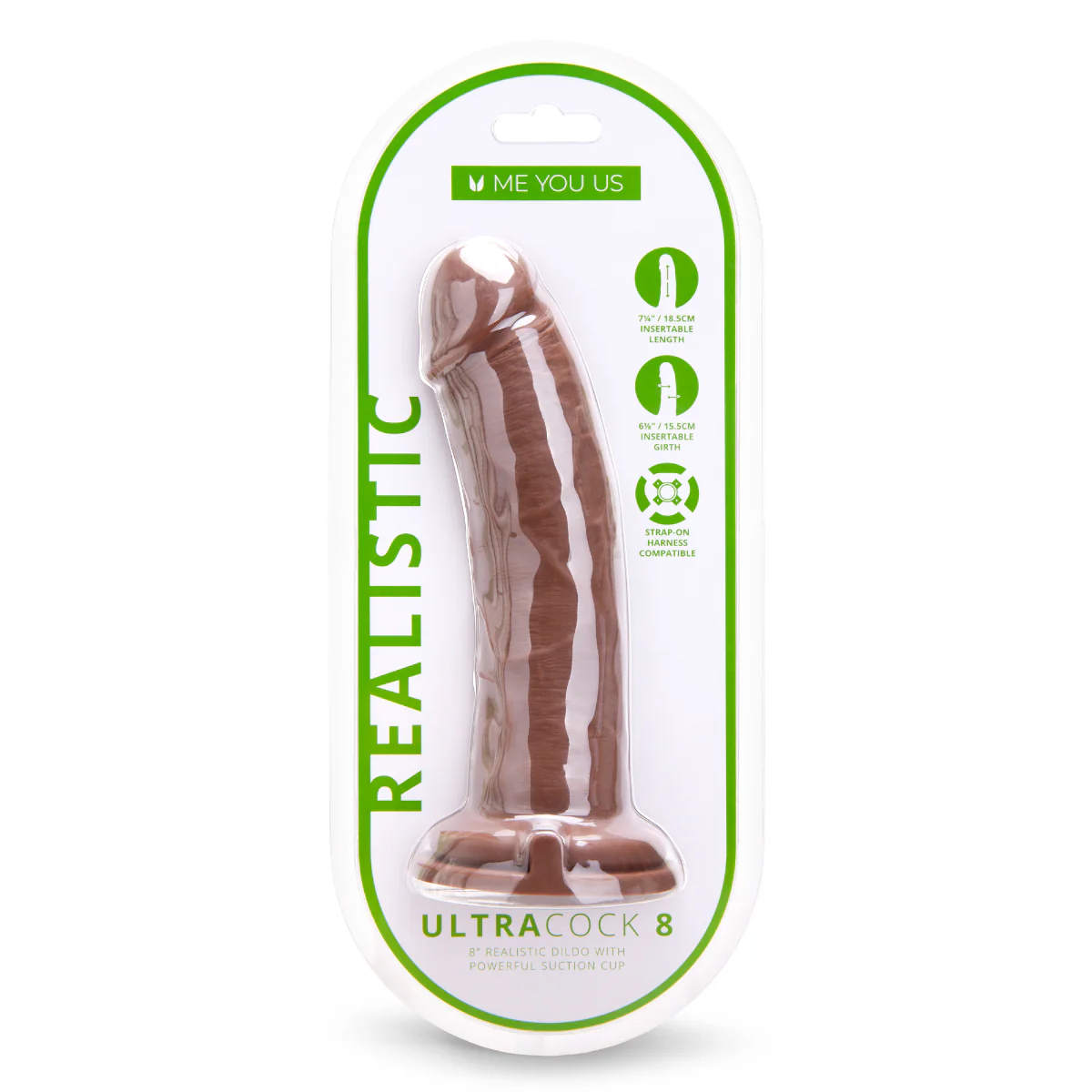 Me You Us Ultra Cock Caramel Realistic Dildo 8 Inch - Image 2